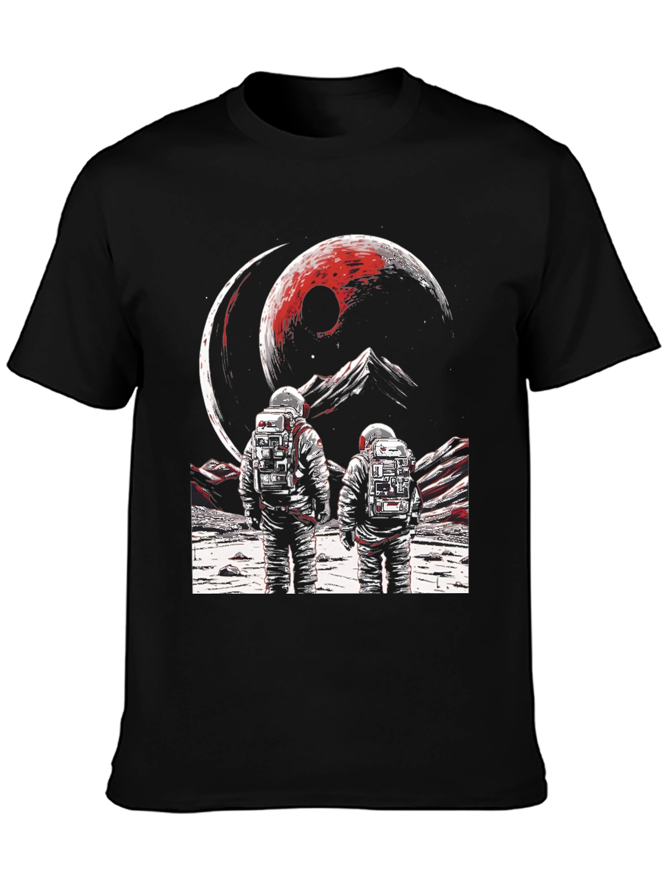 Astronauts on Distant Planet Graphic Tee