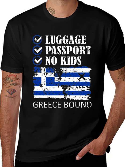 Greece Bound Novelty Travel T-Shirt
