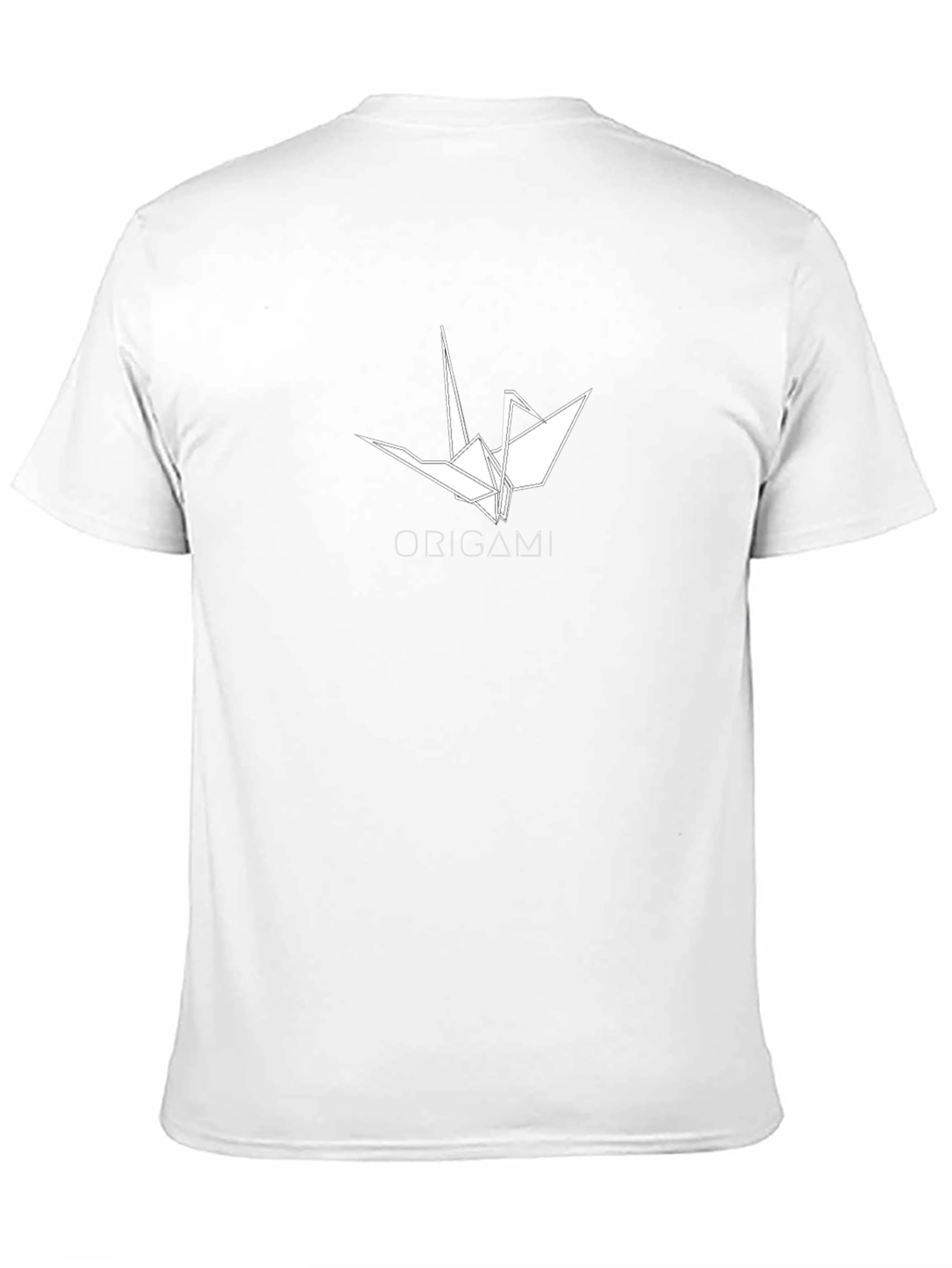 Origami Crane Graphic Black T-Shirt