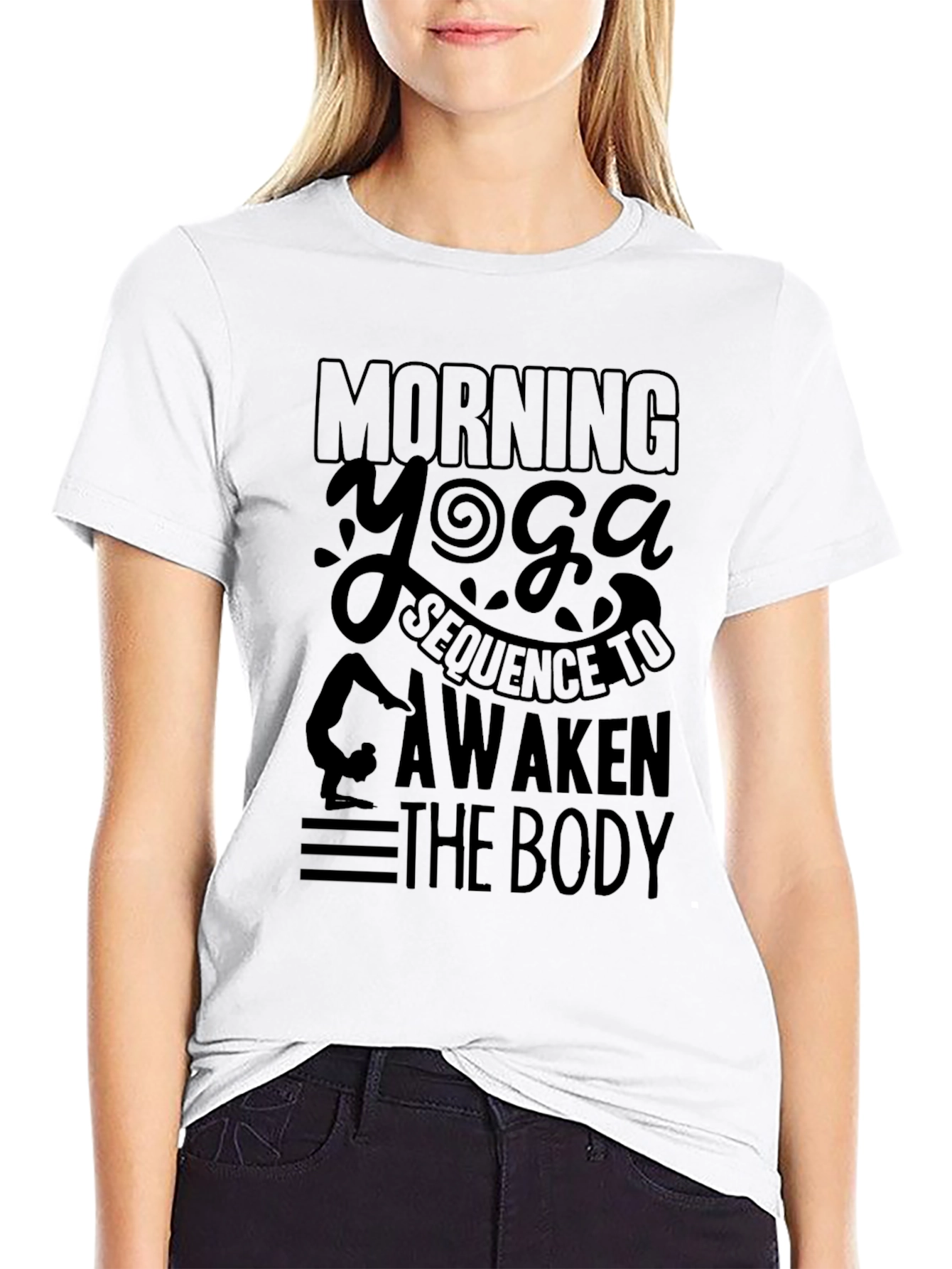 Morning Yoga Graphic Tee - Awaken Your Body