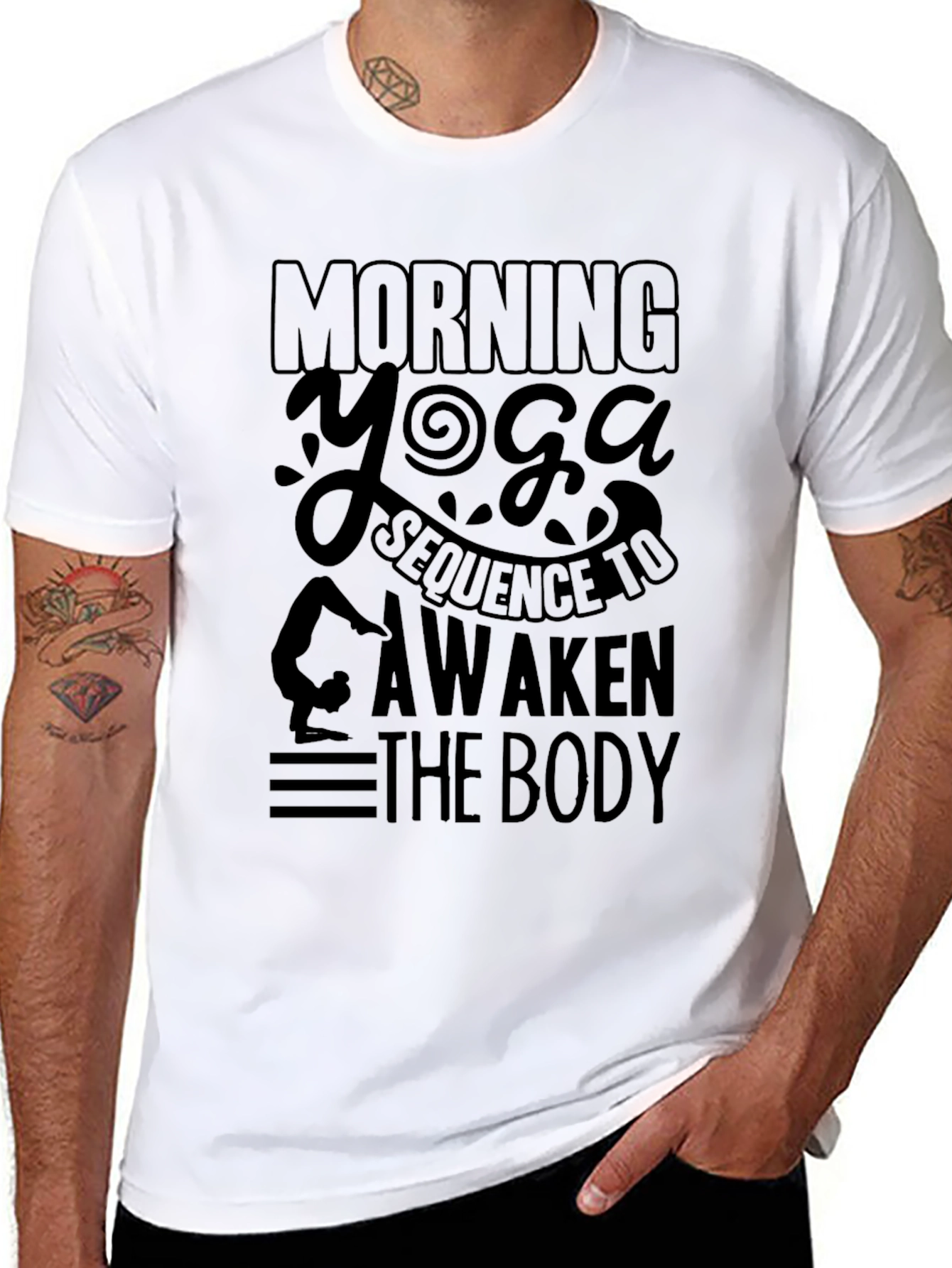 Morning Yoga Graphic Tee - Awaken Your Body