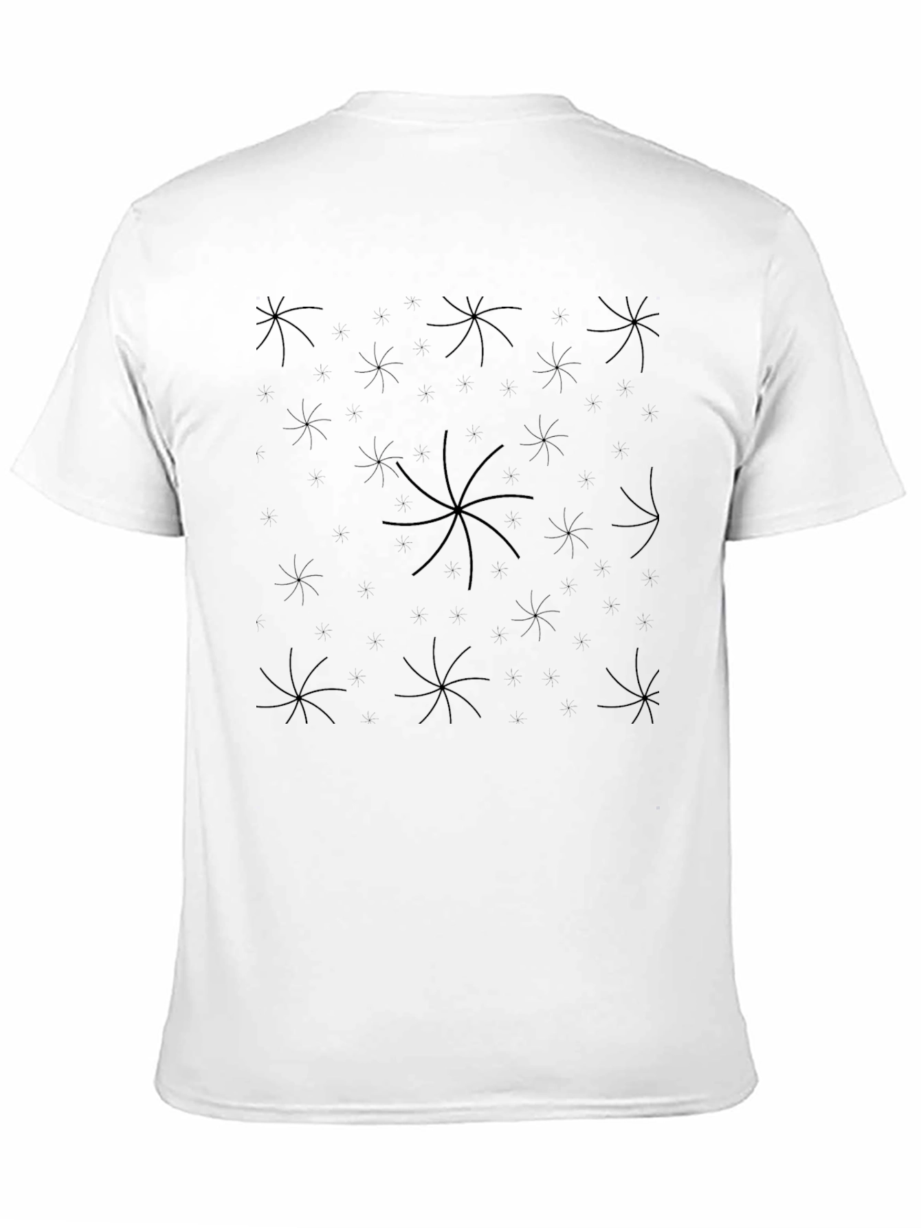Abstract Starburst Graphic Black T-Shirt