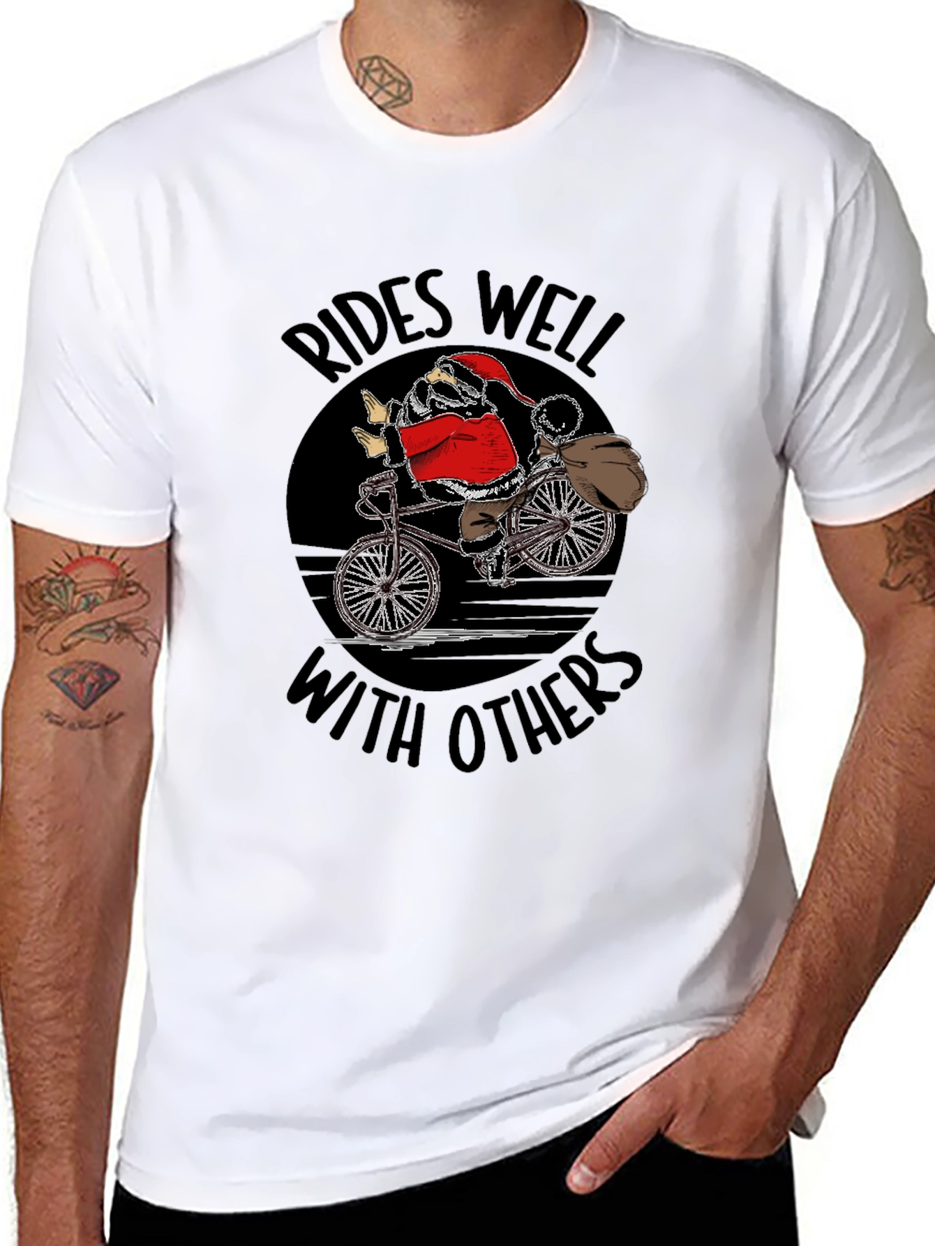 Santa Rides Well With Others T-Shirt