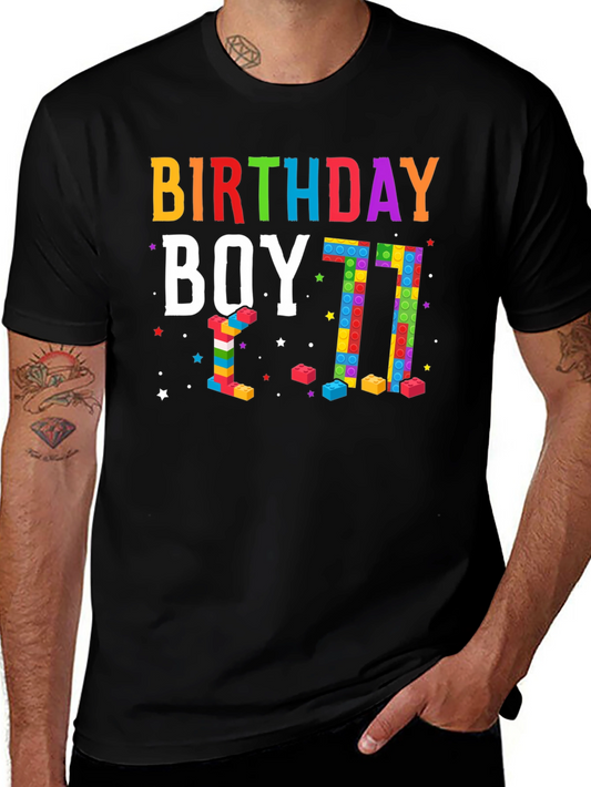 Birthday Boy 11 T-Shirt Colorful Lego Design