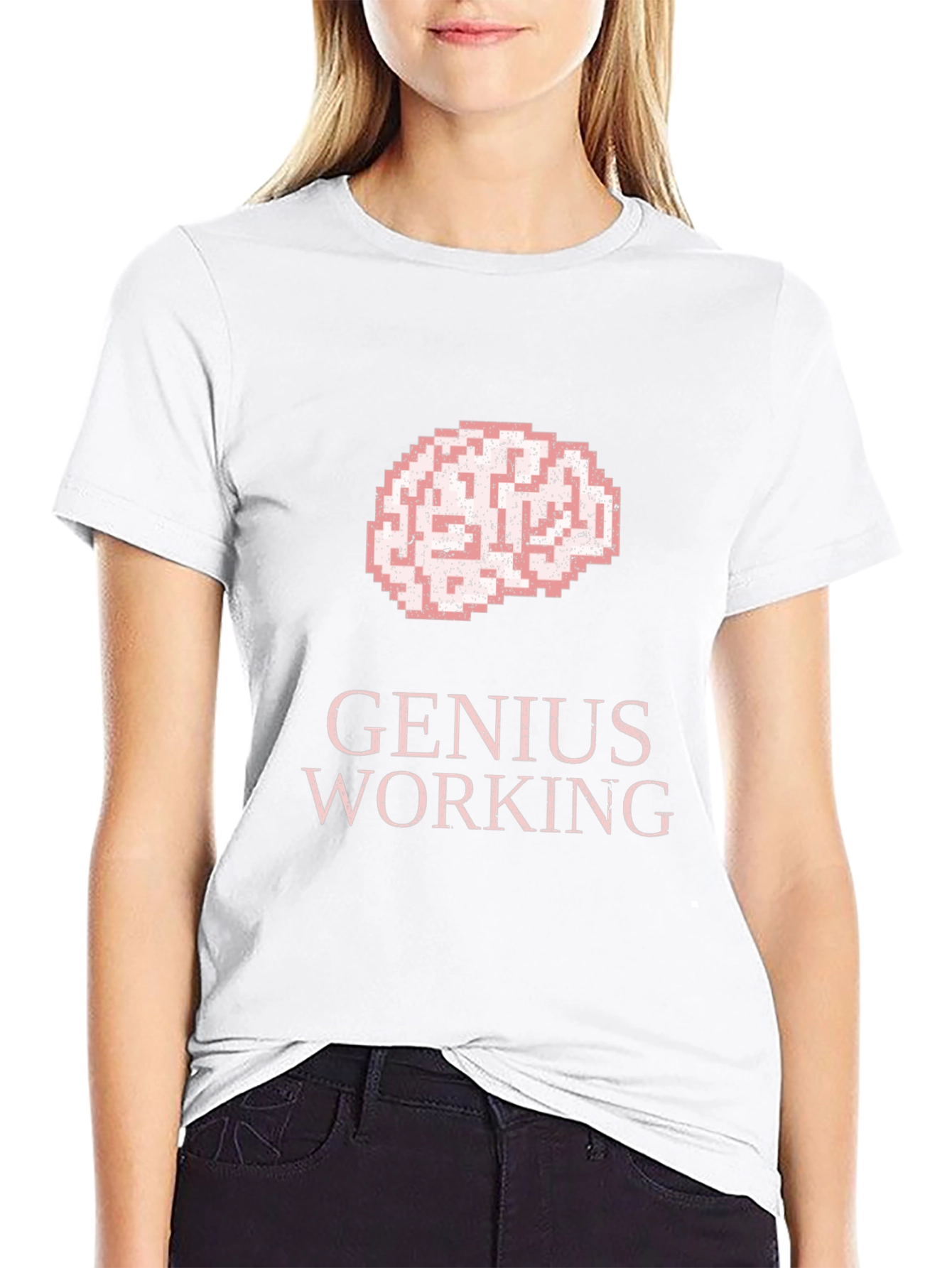 Genius Working T-Shirt: Brain Graphic Tee