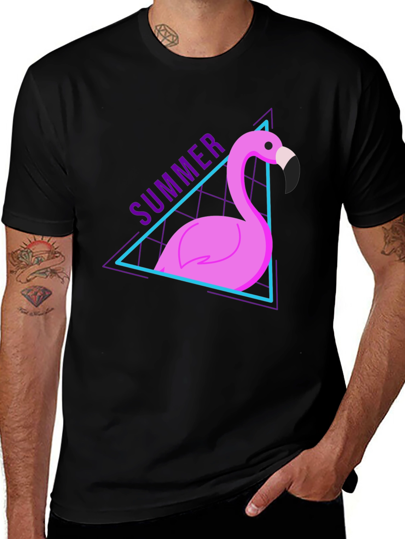 Summer Flamingo Graphic T-Shirt - Trendy Design