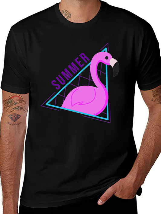 Summer Flamingo Graphic T-Shirt - Trendy Design