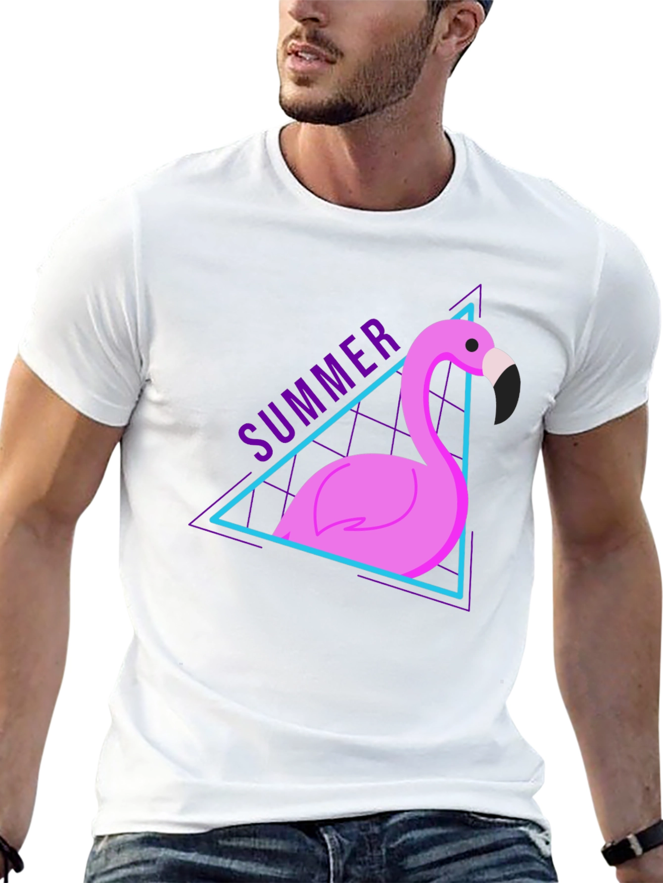 Summer Flamingo Graphic T-Shirt - Trendy Design