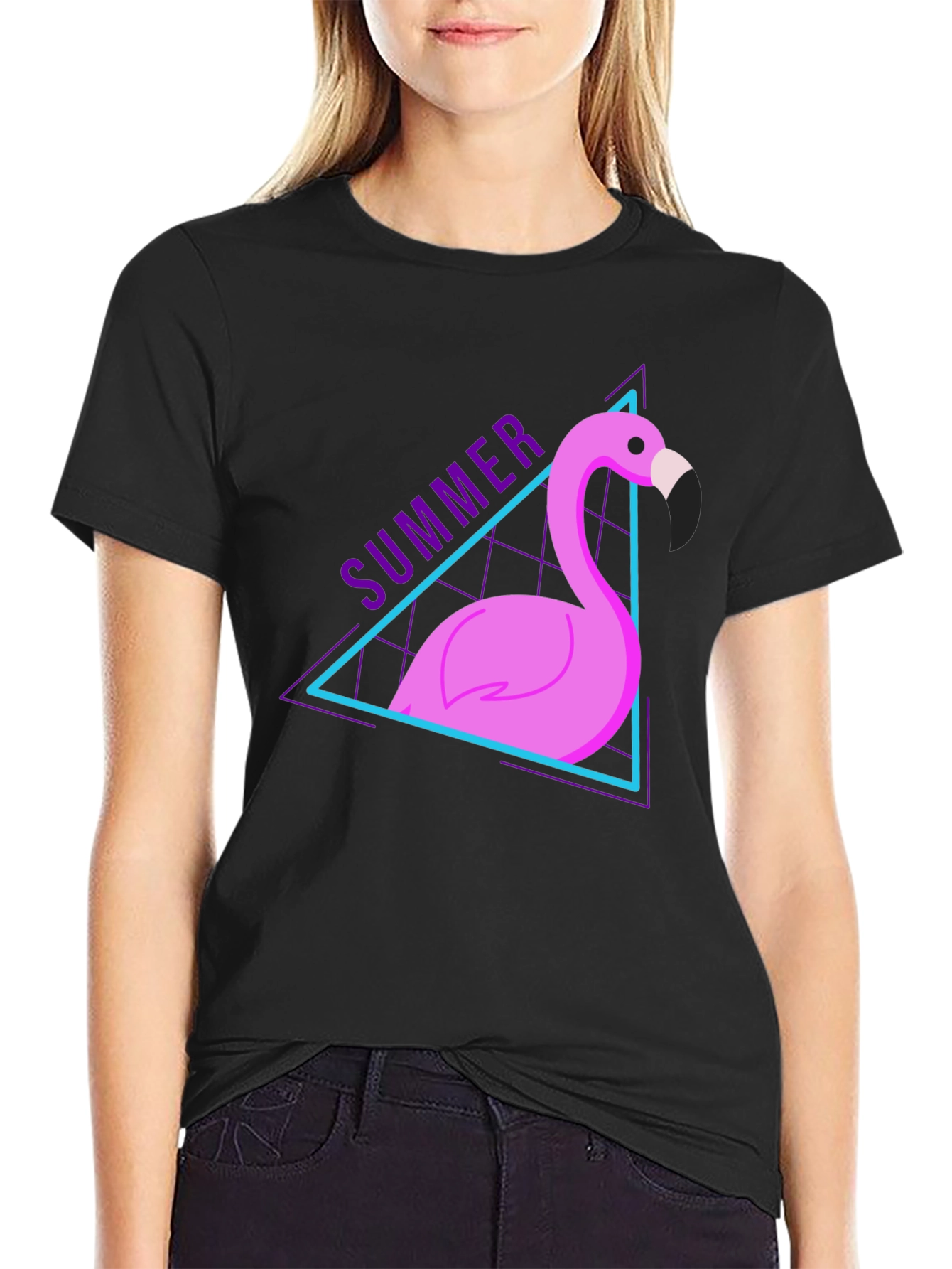 Summer Flamingo Graphic T-Shirt - Trendy Design