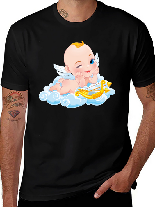 Cupid Angel Graphic T-Shirt - Whimsical Design