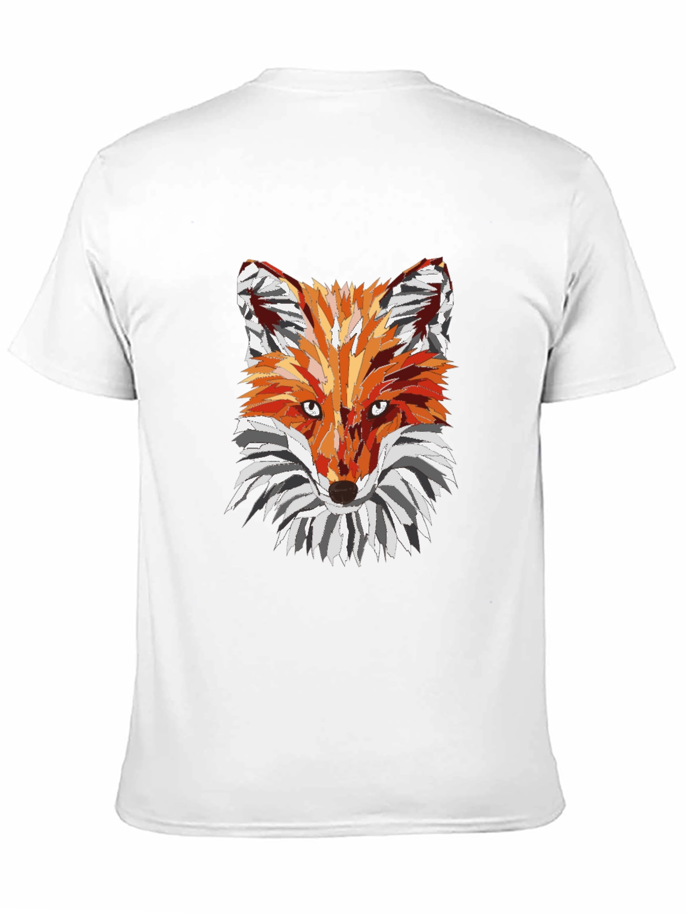 Geometric Fox Graphic T-Shirt - Mens Black Tee