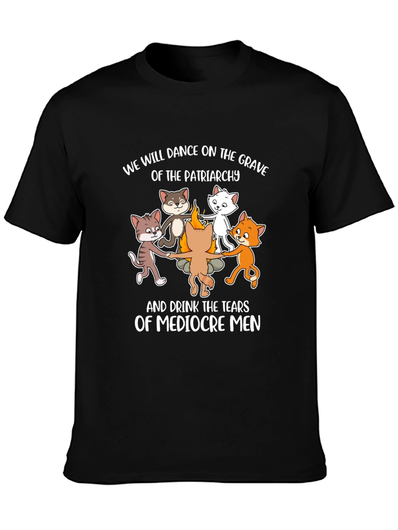 Feminist Cats Dancing Graphic Tee