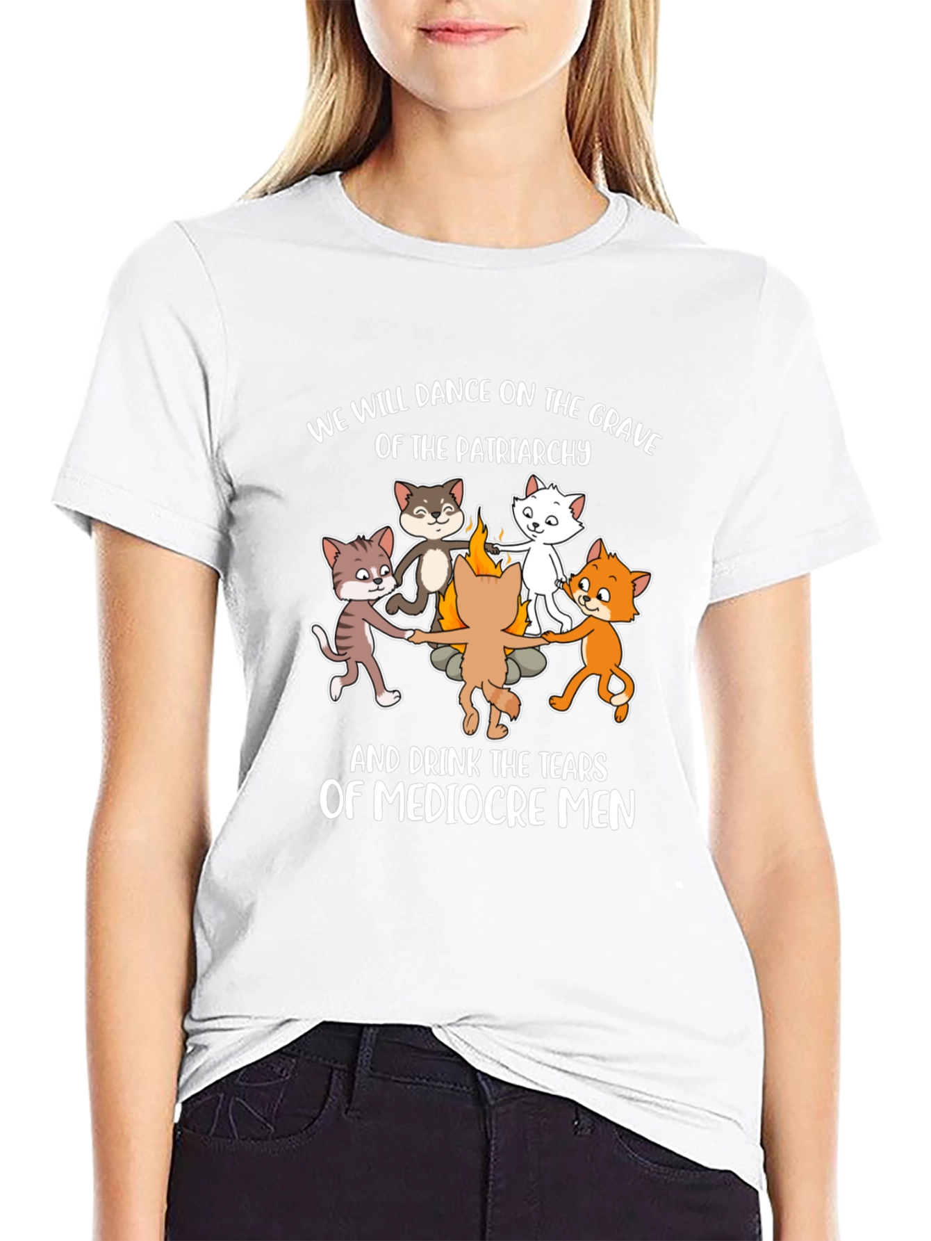 Feminist Cats Dancing Graphic Tee