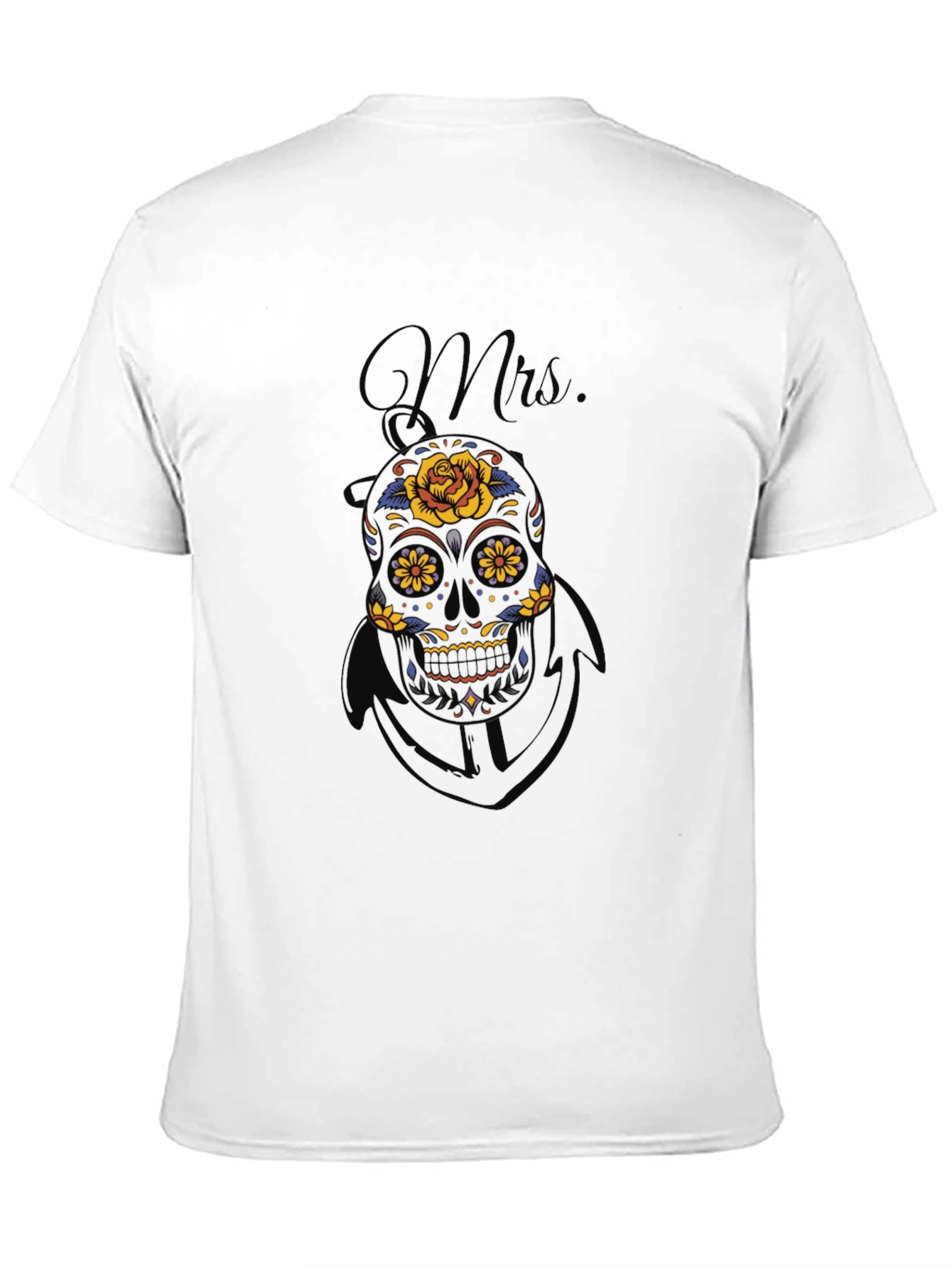 Mrs. Sugar Skull Graphic Tee - Black