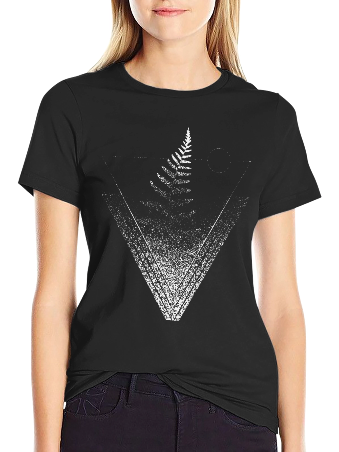 Fern Triangle Graphic Tee - Nature Inspired Design