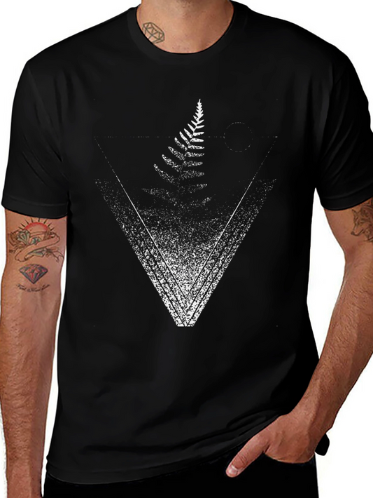 Fern Triangle Graphic Tee - Nature Inspired Design