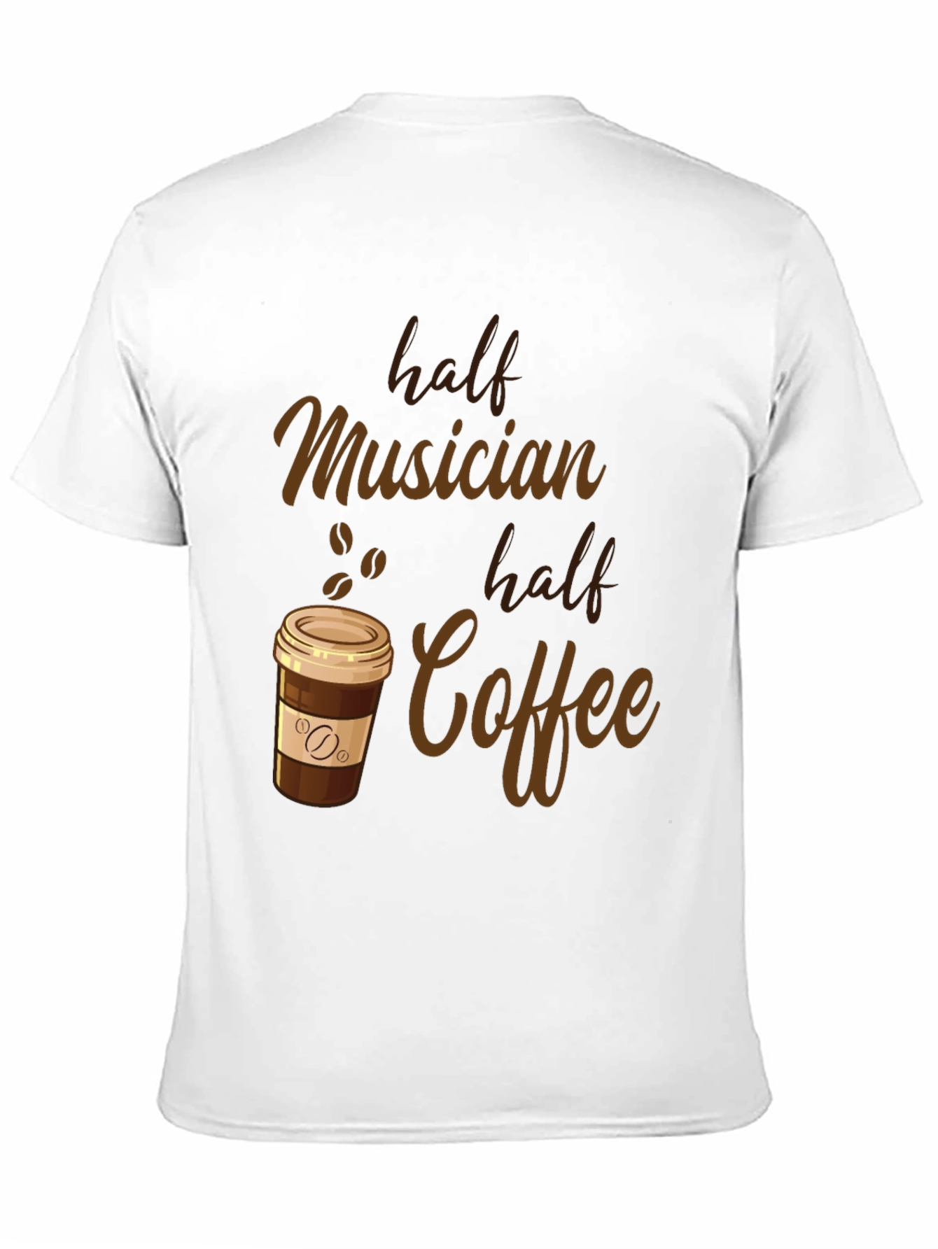 Half Musician Half Coffee Black T-Shirt