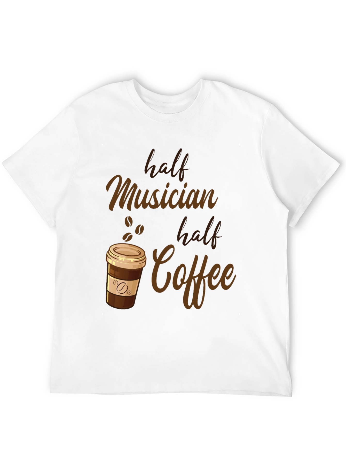 Half Musician Half Coffee Black T-Shirt