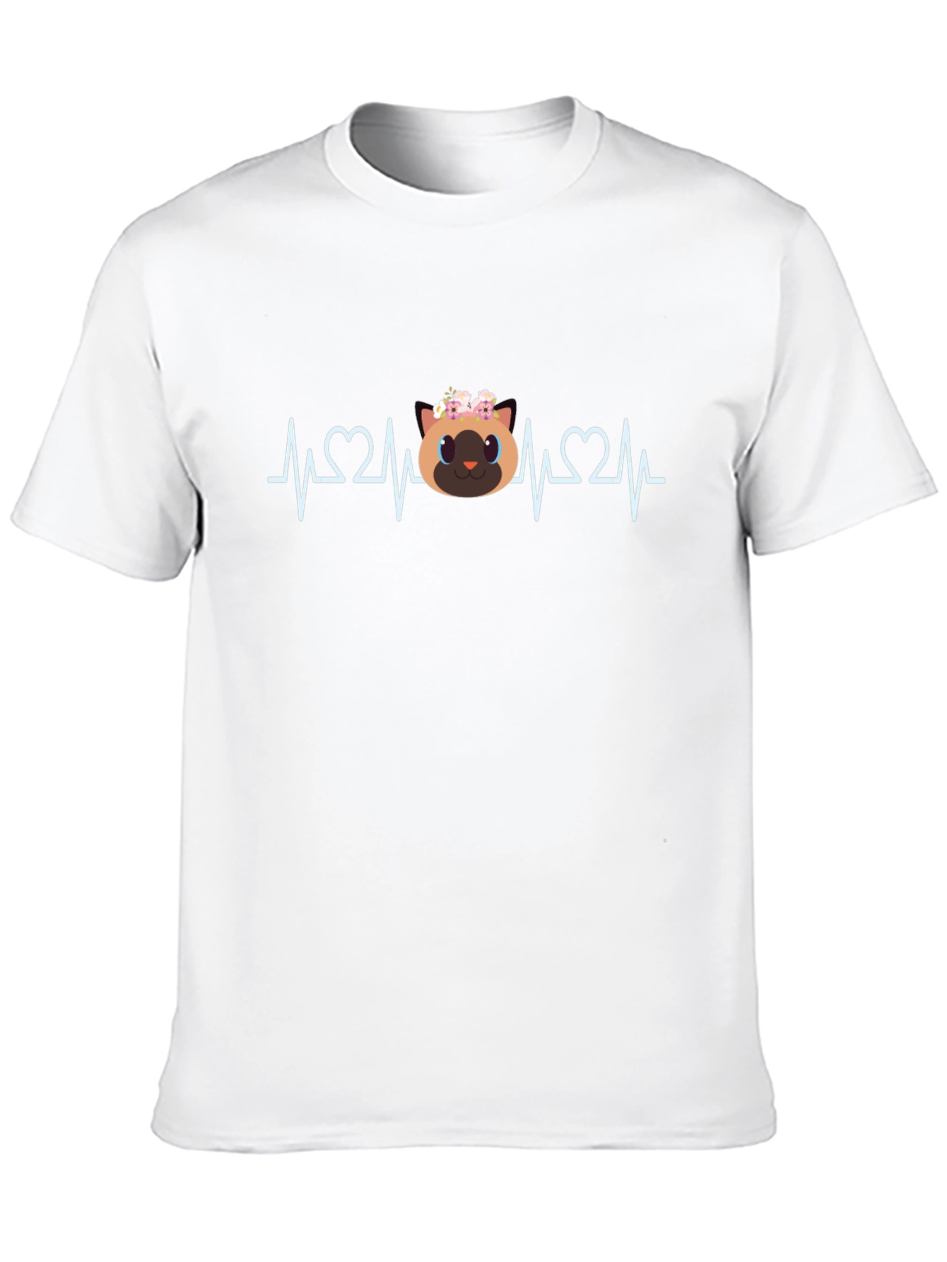 Cat Lover ECG Heartbeat T-Shirt