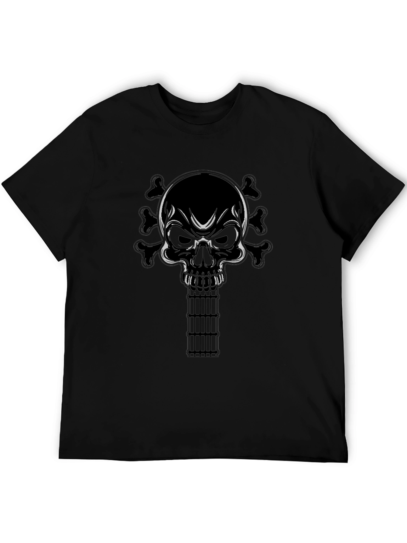 Skull & Guitar T-Shirt - Rocker Style
