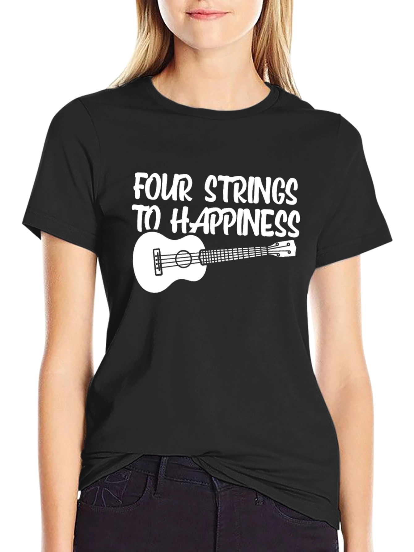 Four Strings to Happiness Graphic T-Shirt