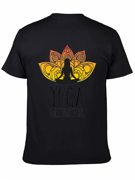 Yoga Instructor Graphic Black T-Shirt