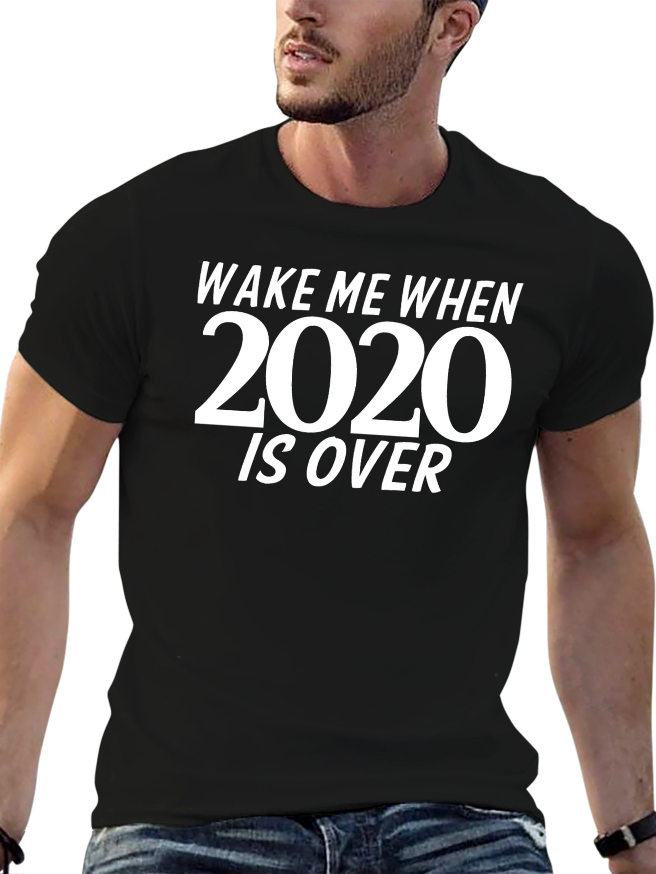 Wake Me When 2020 Is Over Black T-Shirt