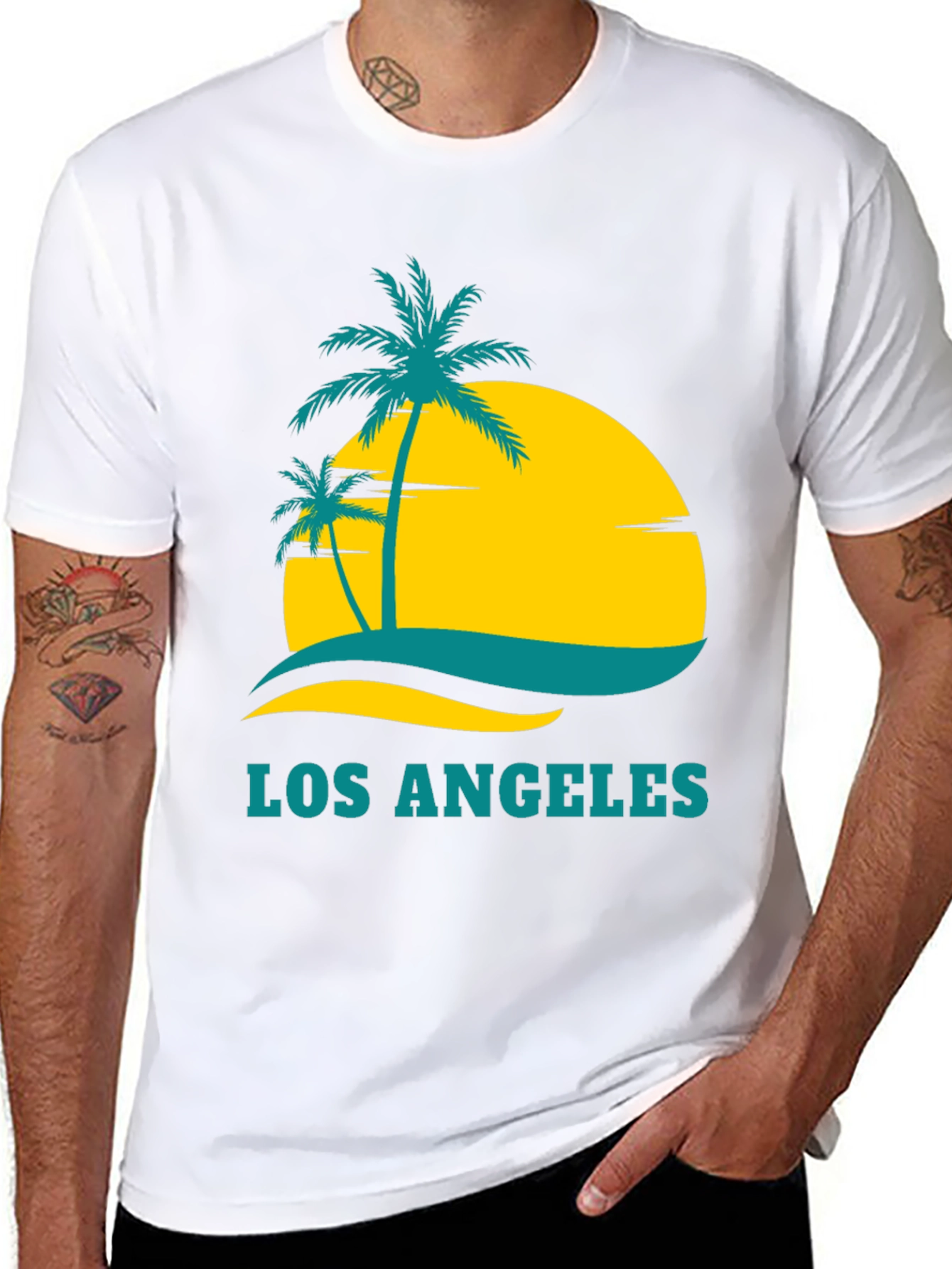 Los Angeles Palm Tee - Tropical Graphic T-Shirt