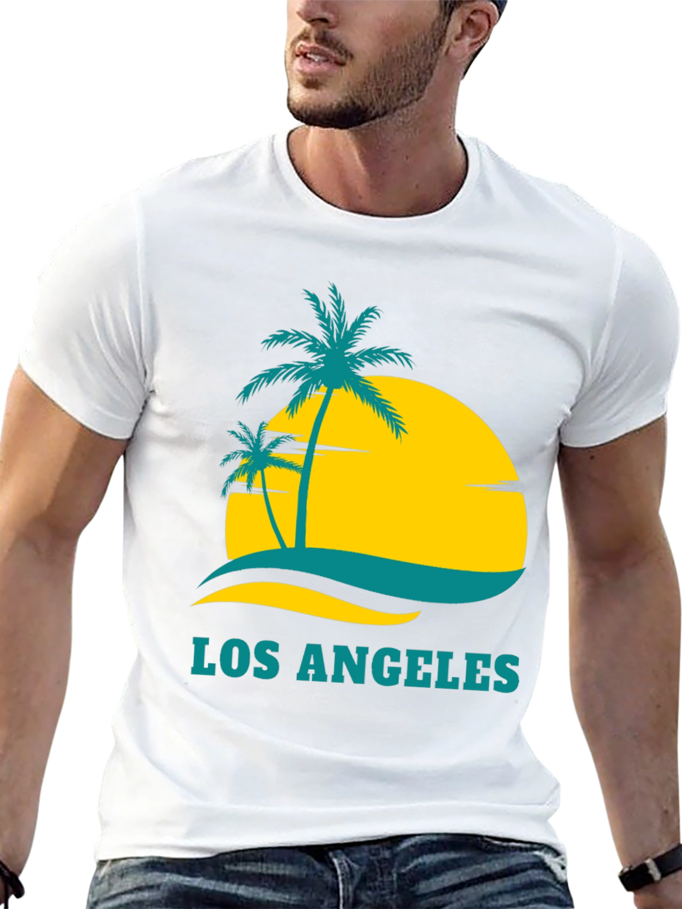 Los Angeles Palm Tee - Tropical Graphic T-Shirt