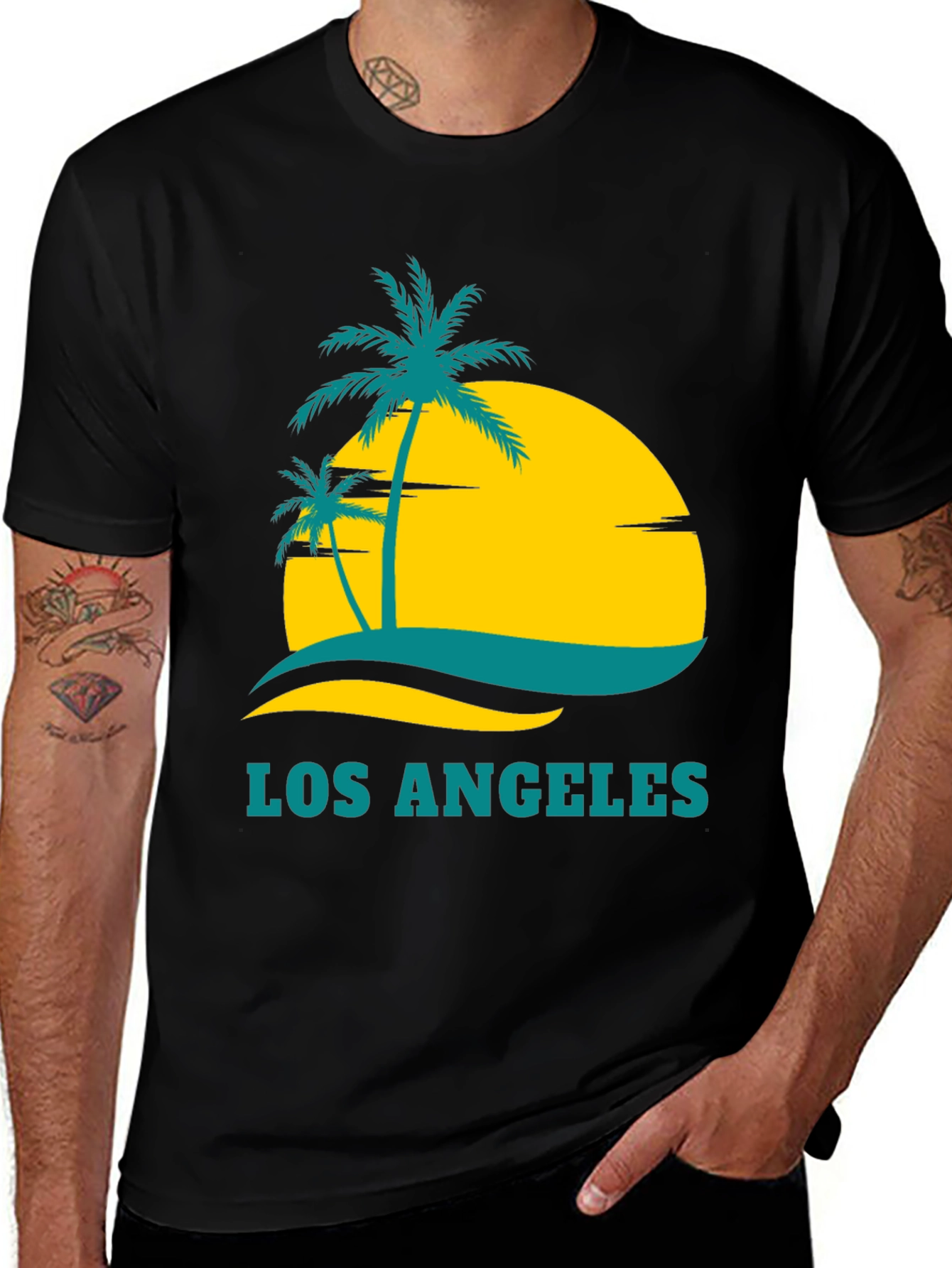 Los Angeles Palm Tee - Tropical Graphic T-Shirt