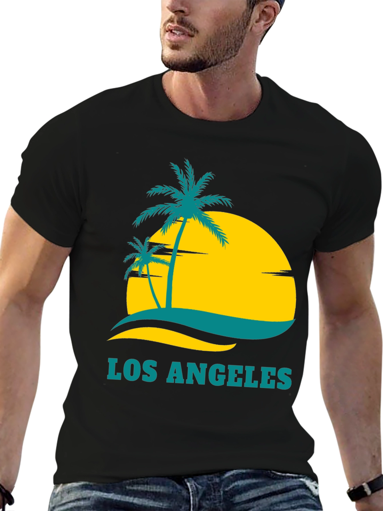Los Angeles Palm Tee - Tropical Graphic T-Shirt