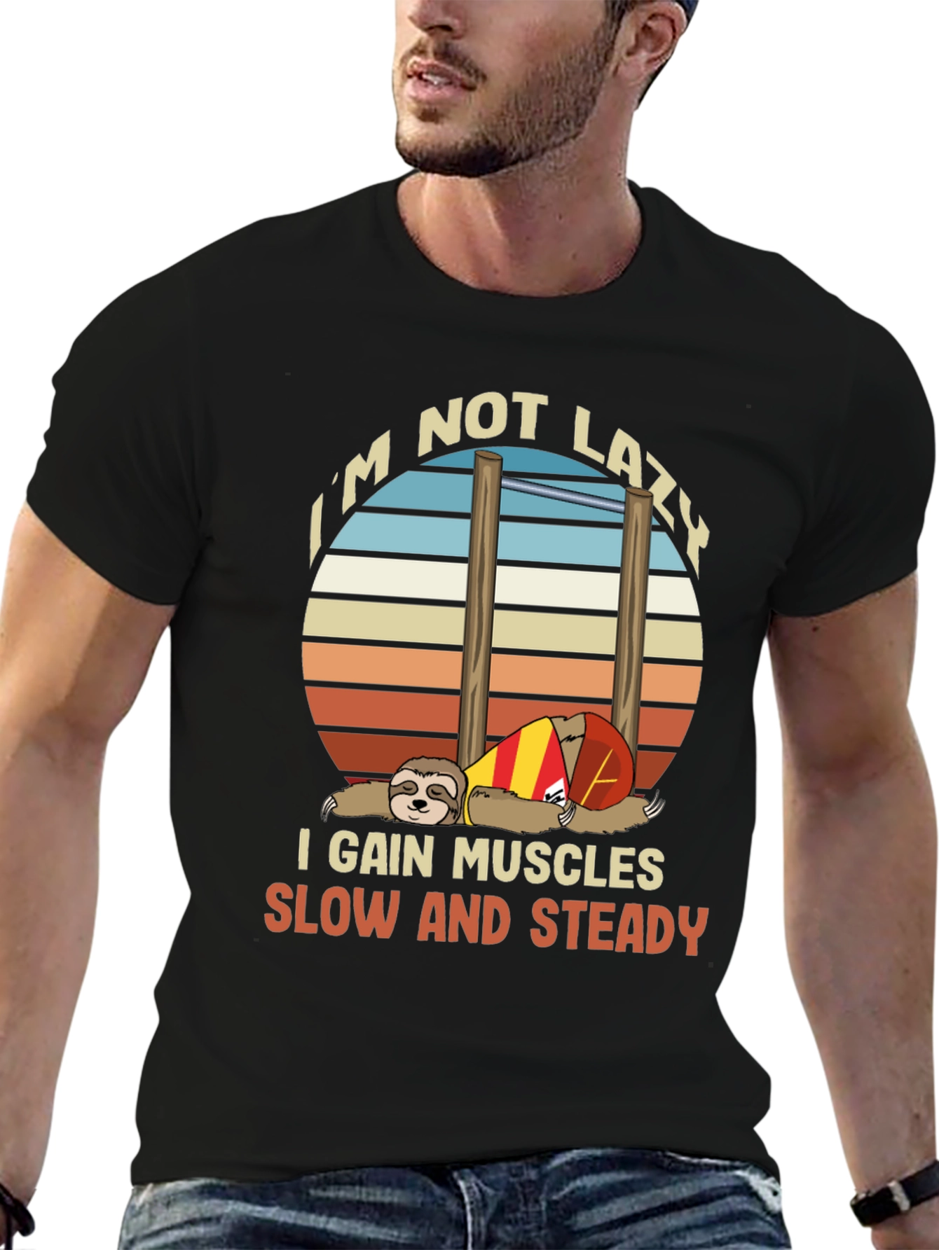 Sloth Workout T-Shirt - Funny Gym Motivation Tee