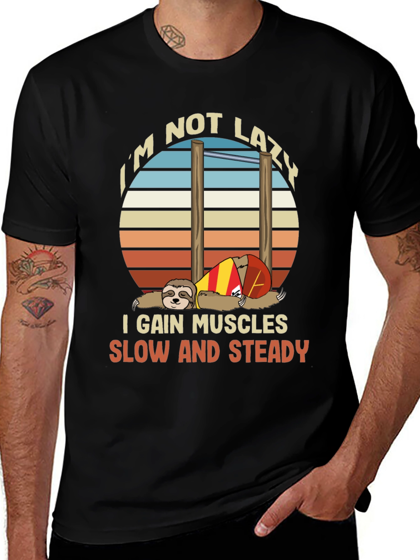 Sloth Workout T-Shirt - Funny Gym Motivation Tee