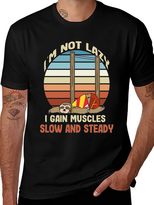 Sloth Workout T-Shirt - Funny Gym Motivation Tee