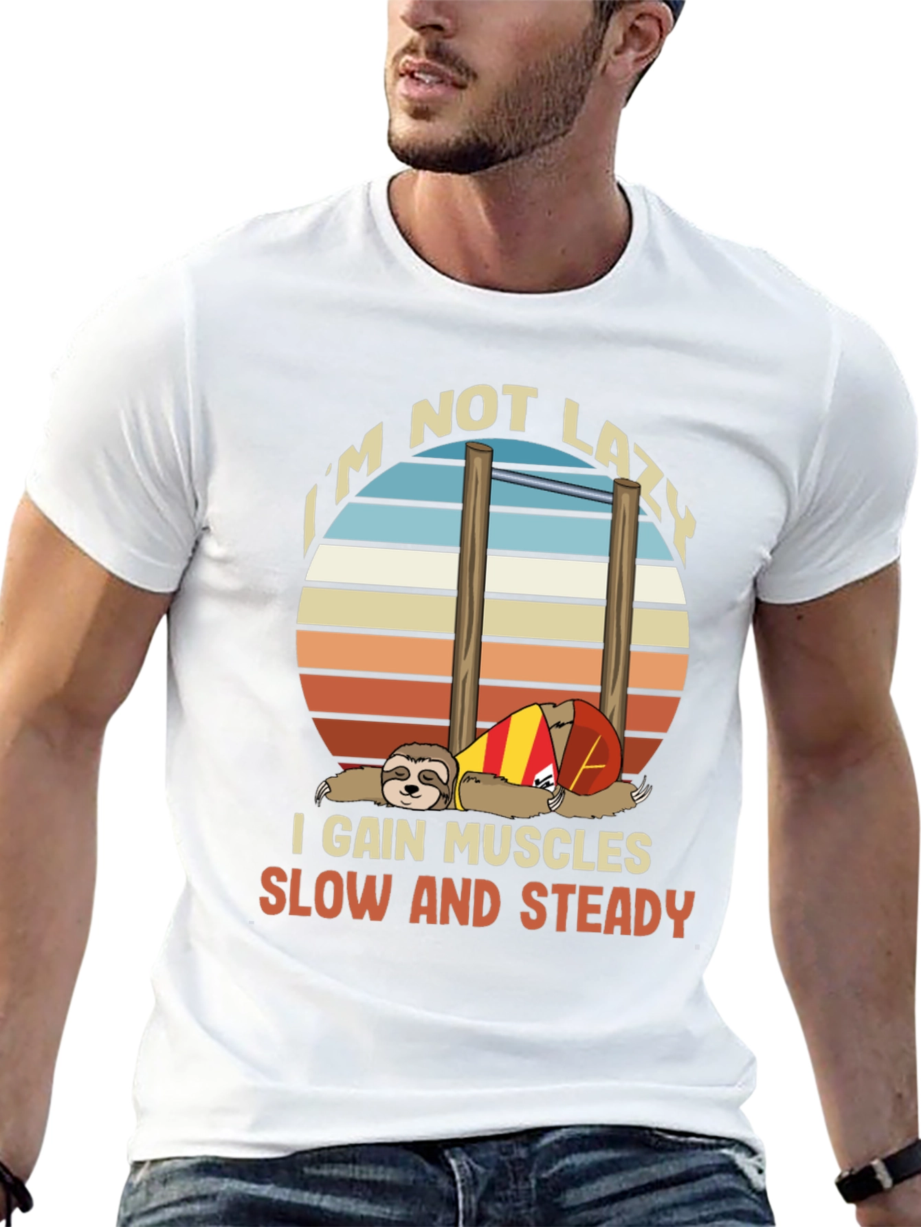 Sloth Workout T-Shirt - Funny Gym Motivation Tee