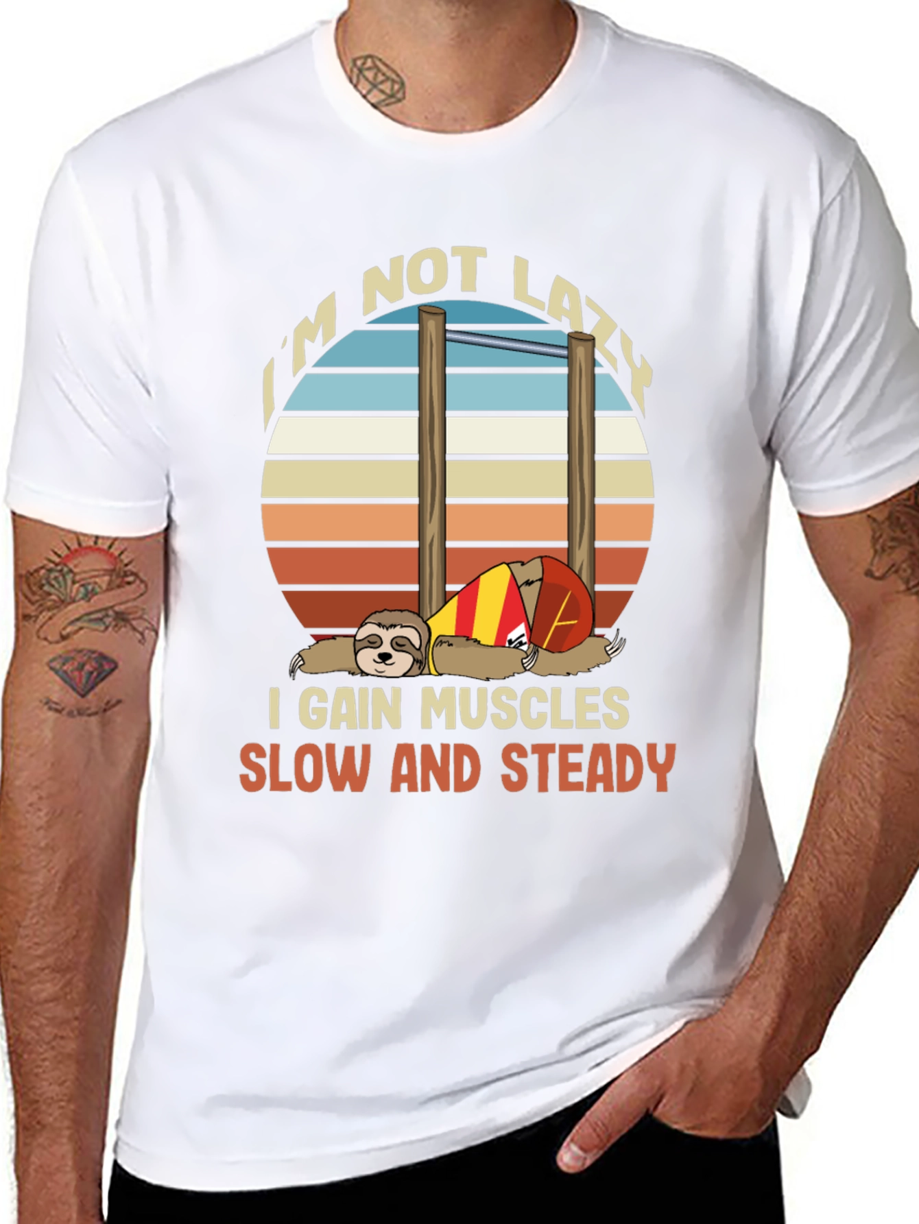 Sloth Workout T-Shirt - Funny Gym Motivation Tee