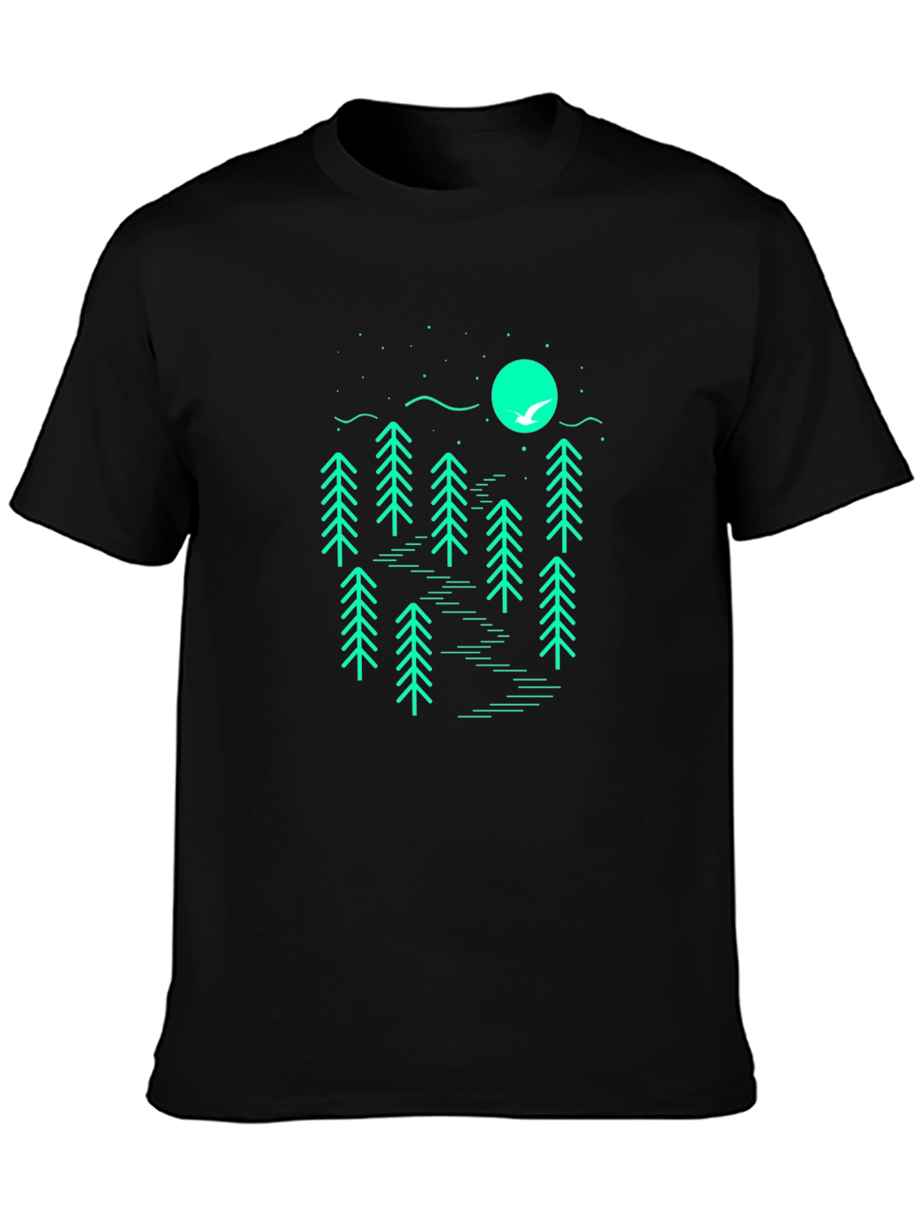Minimalist Forest Graphic T-Shirt