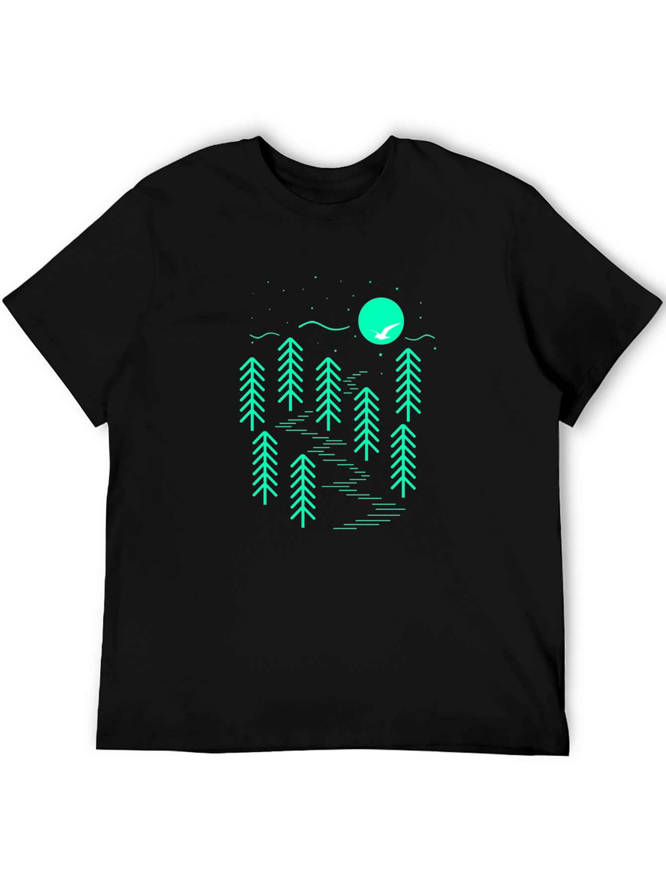 Minimalist Forest Graphic T-Shirt