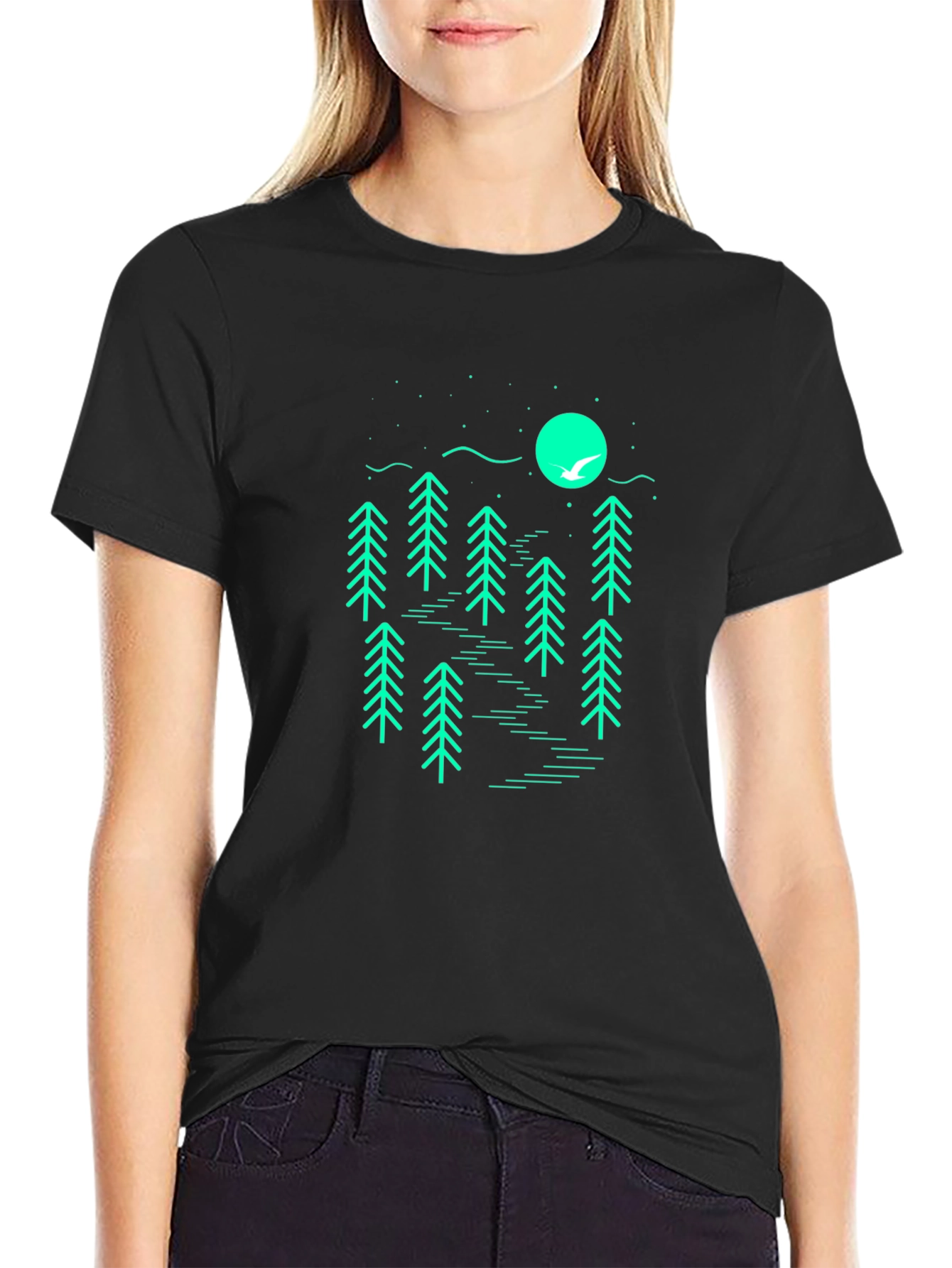 Minimalist Forest Graphic T-Shirt