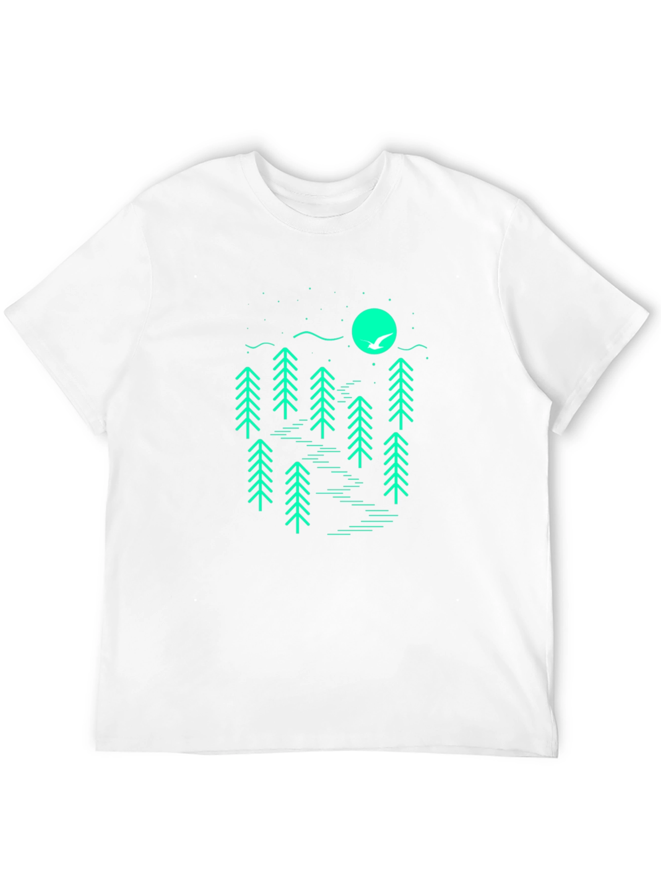 Minimalist Forest Graphic T-Shirt