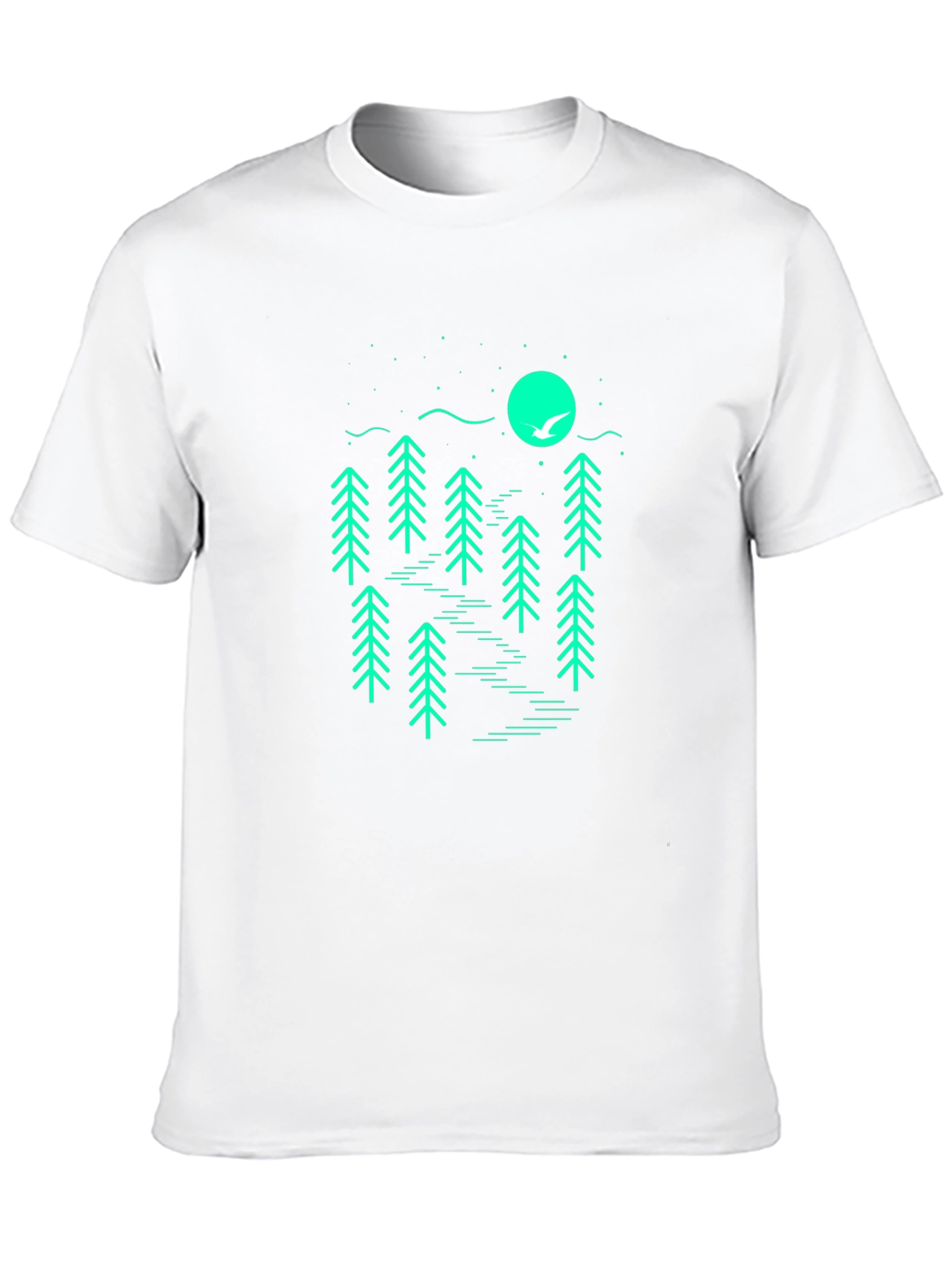 Minimalist Forest Graphic T-Shirt