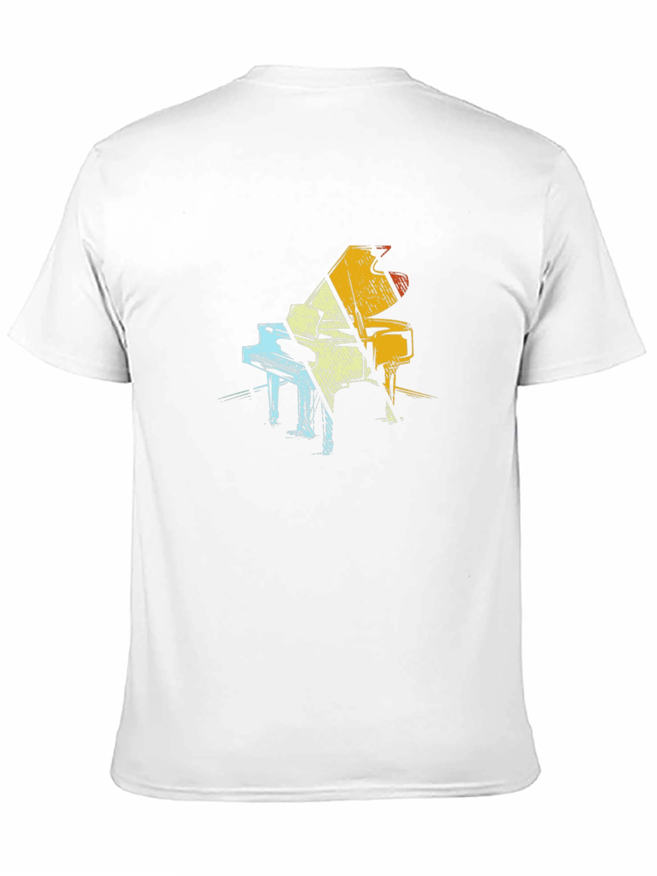 Retro Piano Graphic T-Shirt - Unisex