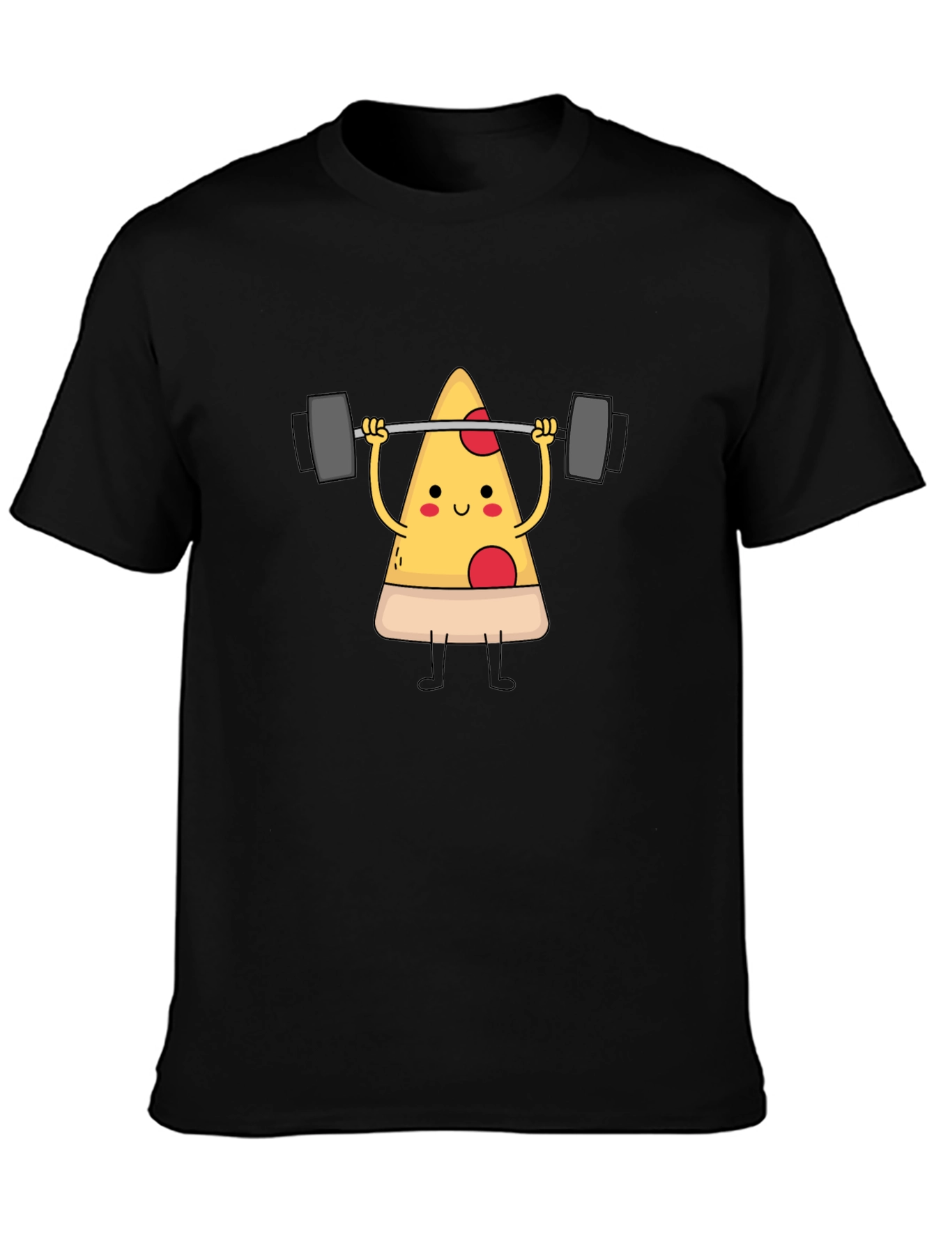 Pizza Lifting Barbell Graphic T-Shirt