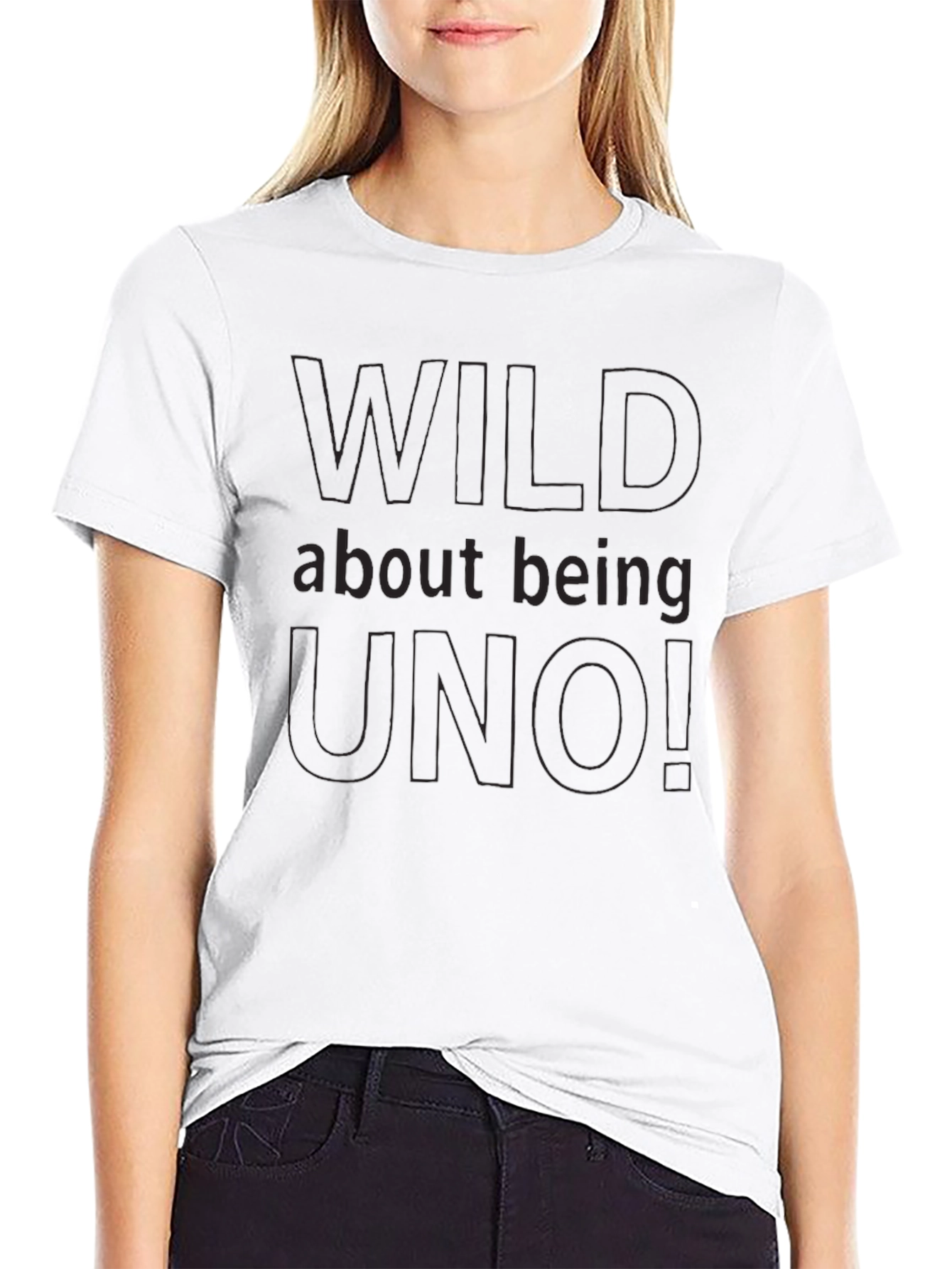 Wild About Being Uno! Black Graphic T-Shirt