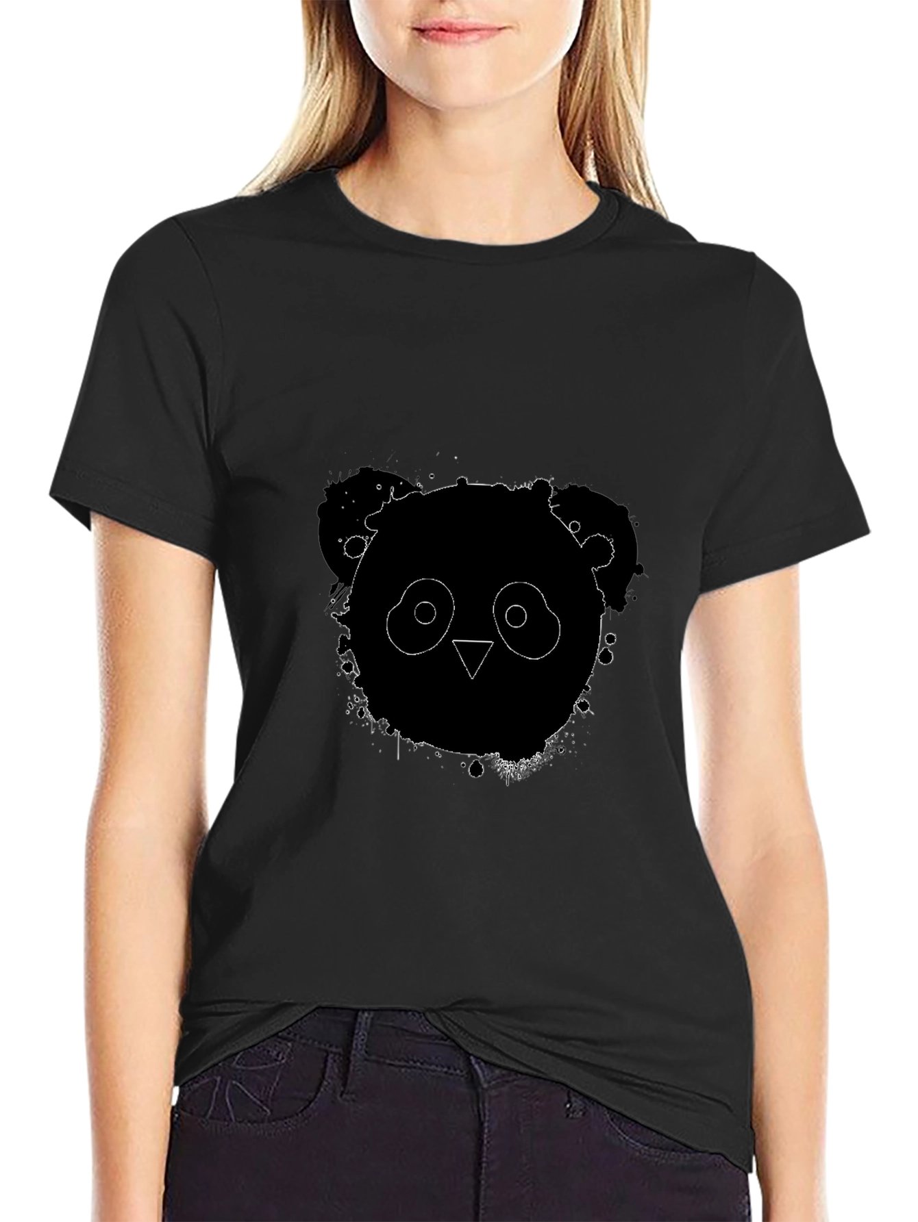 Cool Panda Graphic Black T-Shirt