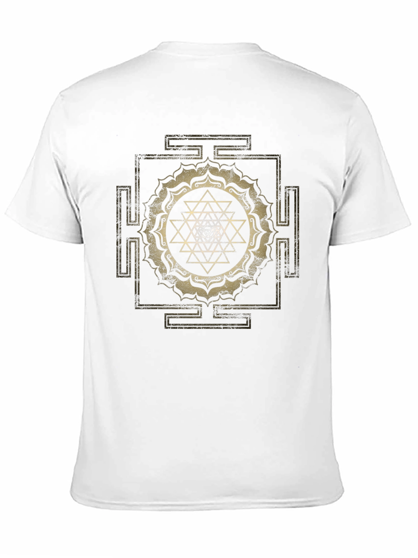 Sri Yantra Graphic Tee - Spiritual Black T-Shirt