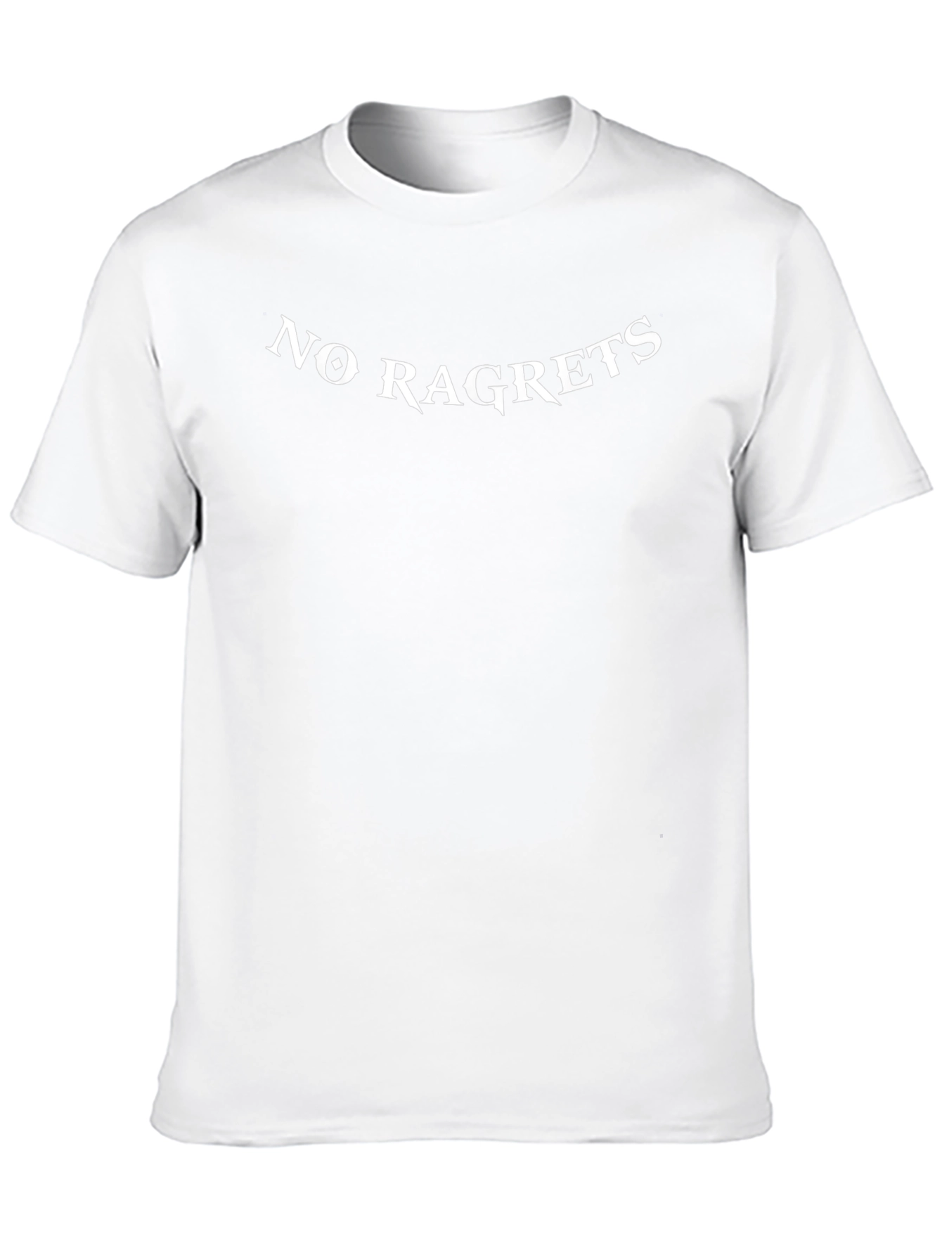No Ragrets Graphic Tee - Black Cotton Comfort