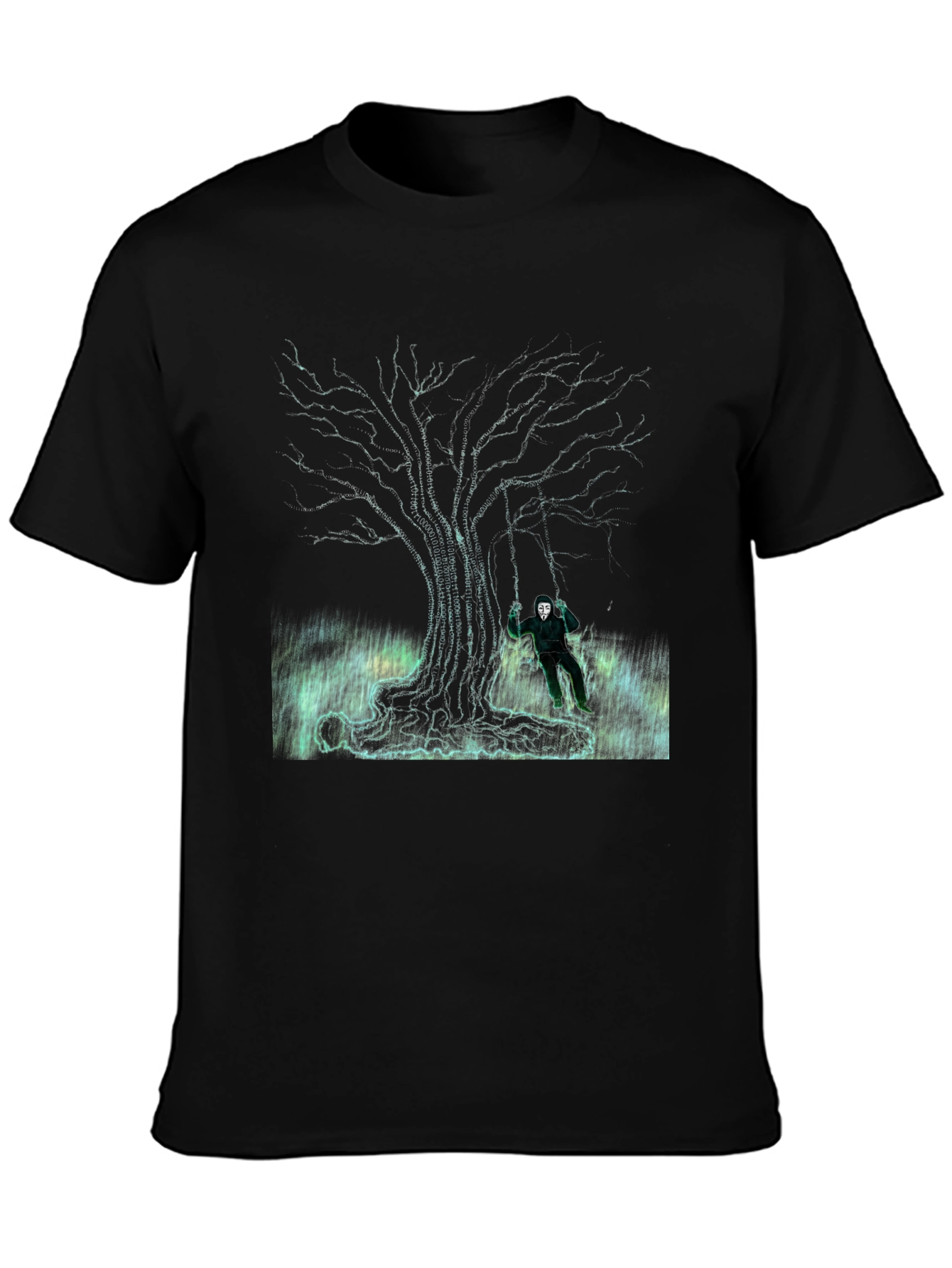 Eerie Tree Graphic Tee - Swing Into Darkness