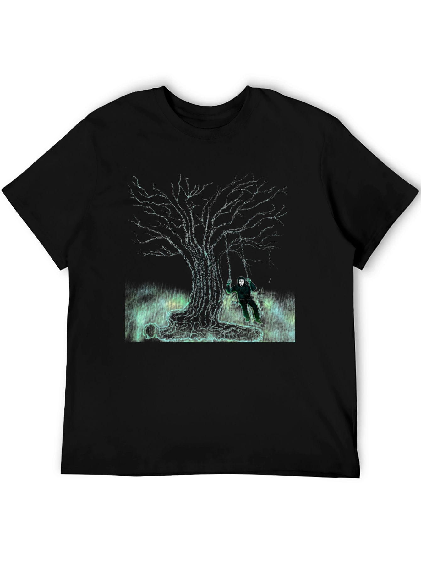 Eerie Tree Graphic Tee - Swing Into Darkness