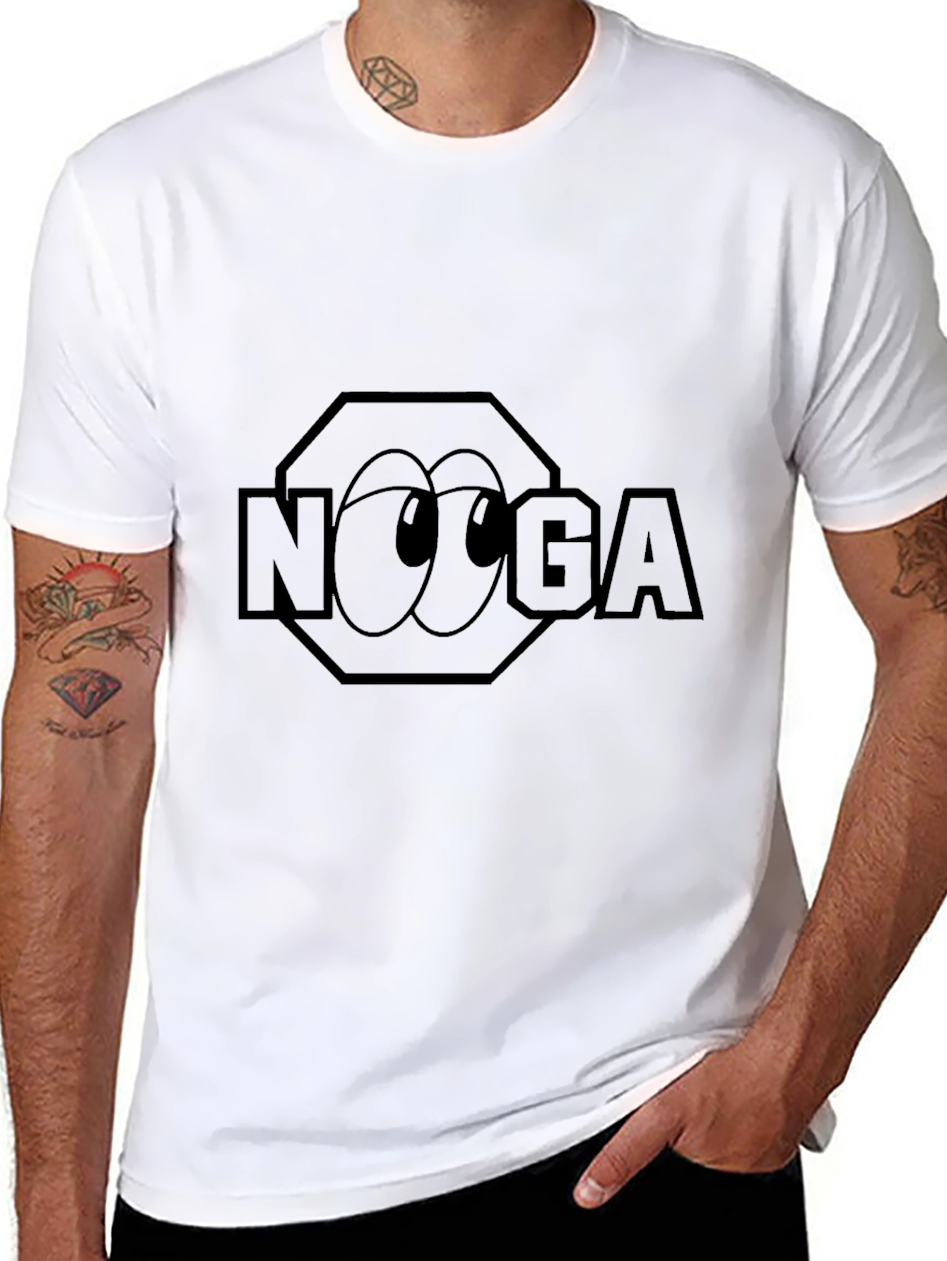 Novelty NOGA Graphic Black T-Shirt